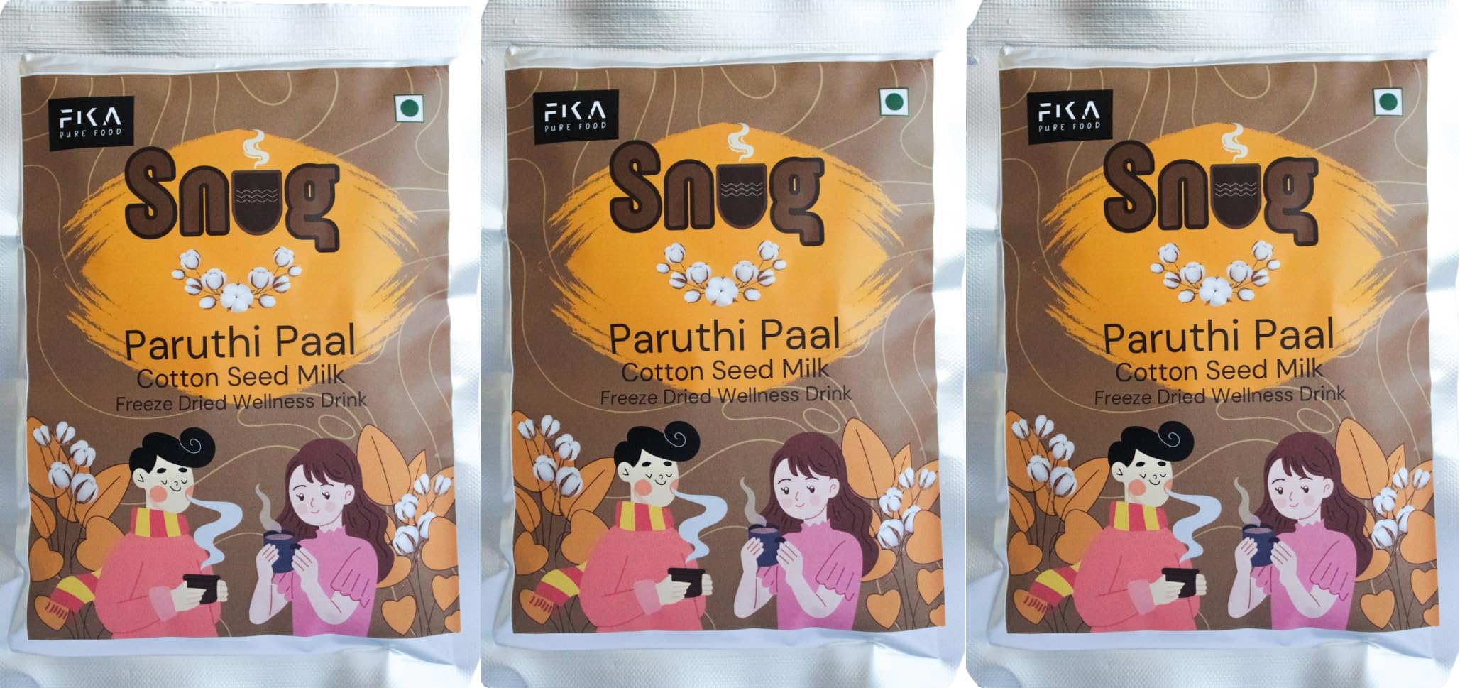 Fika Pure Food Paruthipaal-Ready To Drink| Cotton Seed Milk Freeze Dried Powder| 100% Natural| No Preservatives |Healthy drink for kids and adults (Pack of 3 70gms each(210 g)) (B0D3LXRG7J) Amazon Price History, Amazon Price Tracker
