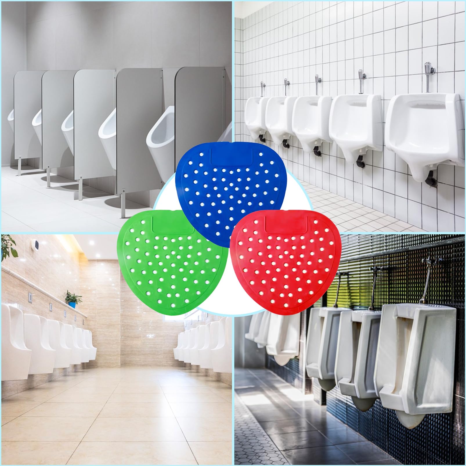 Pack De 20 Filtros Desodorantes Para Urinarios - PVC, 18.5x16 Cm, Elimina Olores Y Reduce Salpicaduras