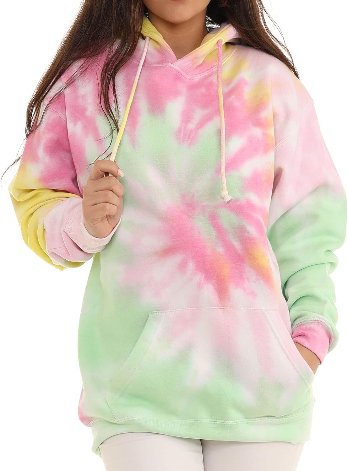 Pure Essence Tie Dye Sweatpants, Long Sleeve T-Shirts, Hoodies, and Crew Neck Sweatshirts (Sizes S, M, L, XL).