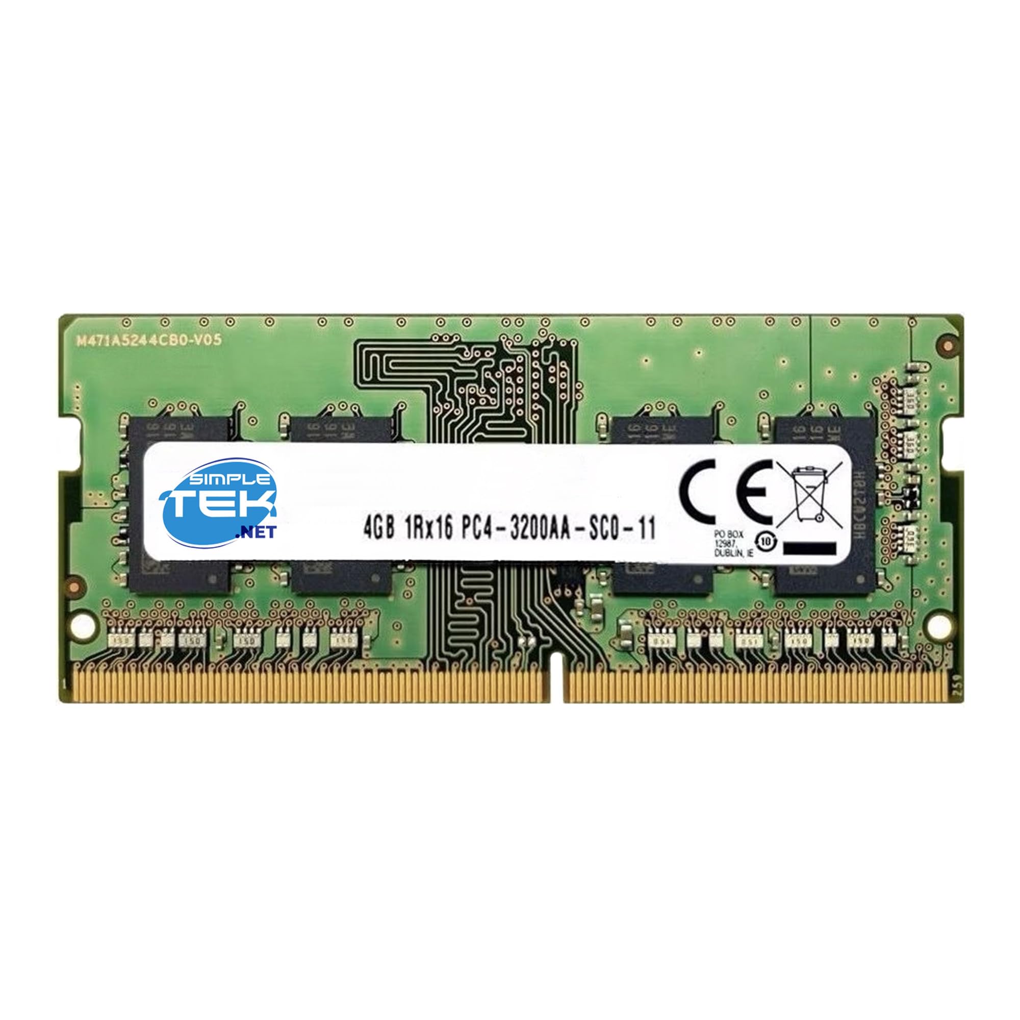 SIMPLETEK - Moduł pamięci RAM 4 GB PC4-25600S (SODIMM) - 3200 MHz, niskie napięcie, do notebooków i mini PC (odnowiony)