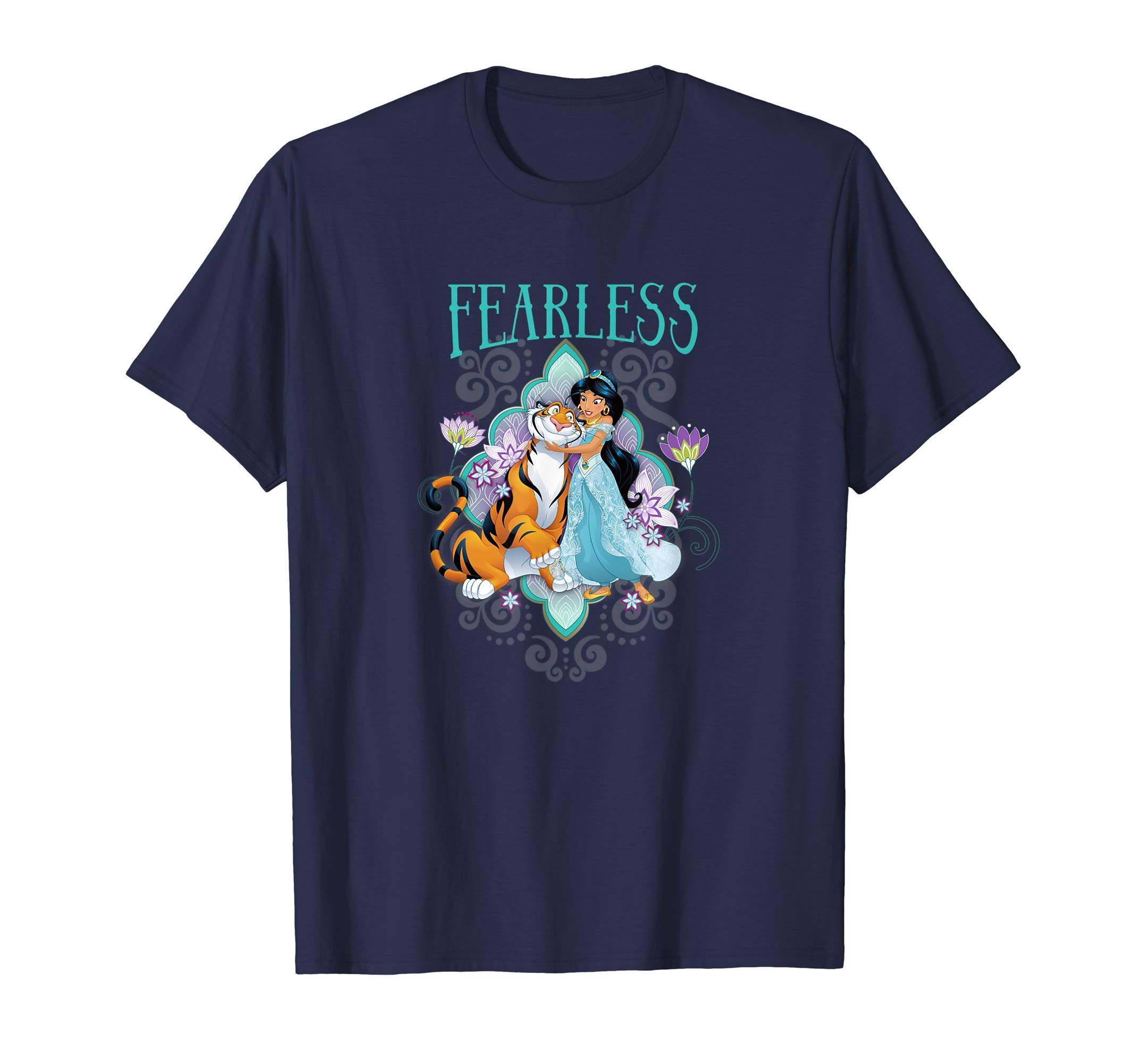 DisneyAladdin Jasmine And Rajah Fearless Mandala Portrait T-Shirt