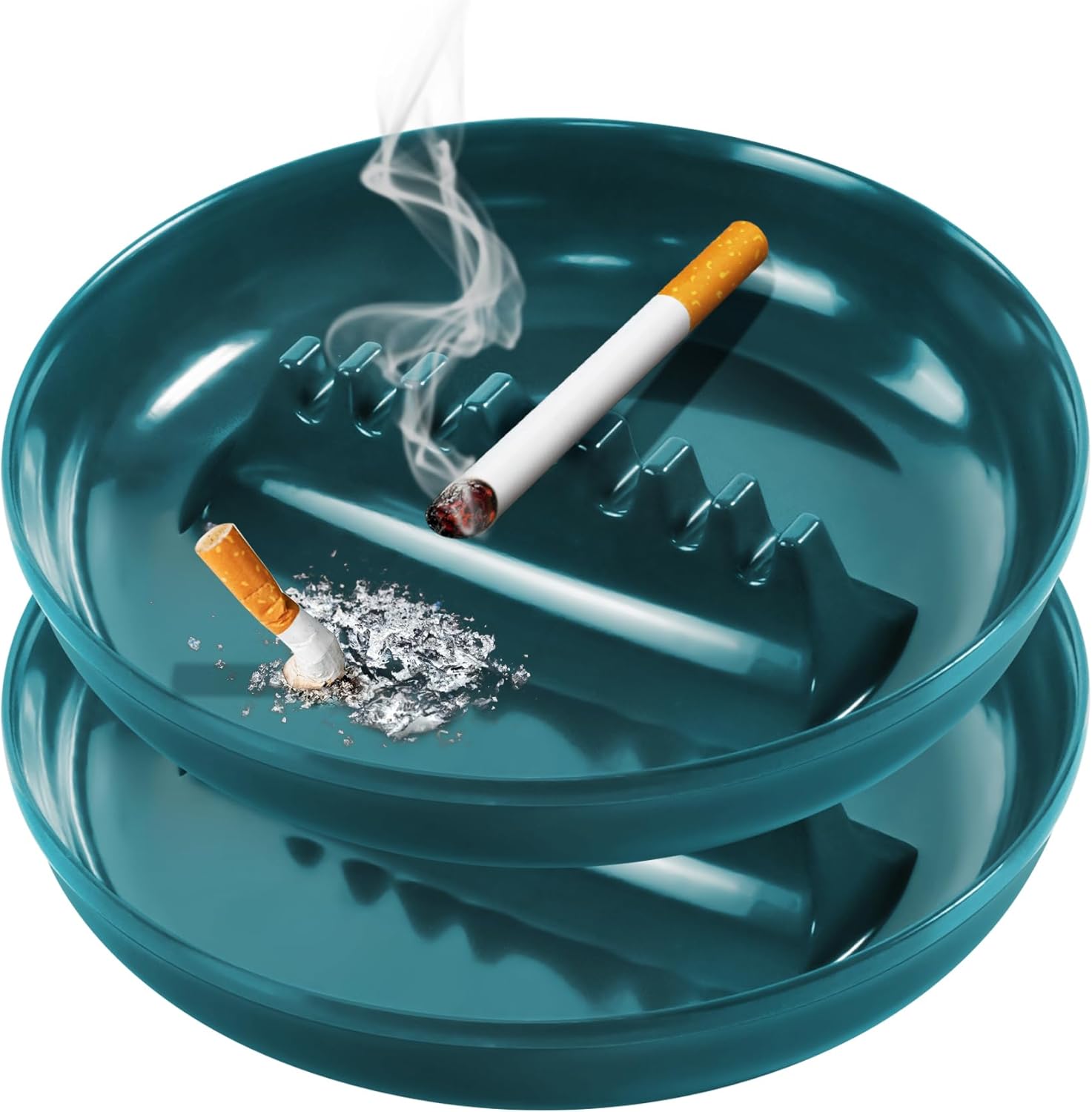 Ashtrays for Cigarettes Outdoor Ash Tray, Trash Can, 2 Pack