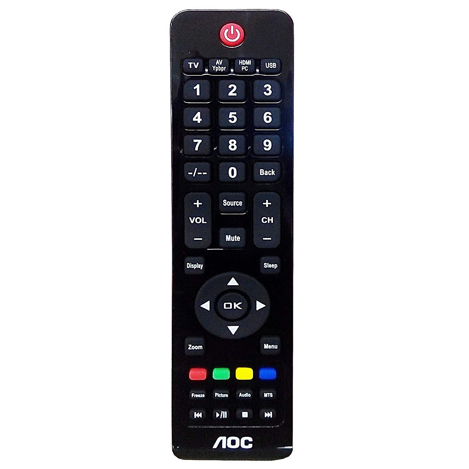 Upix LCD/LED Remote No. 389 with HDMI Function, Compatible/Replacement for AOC LCD/LED TV Remote Control (Exactly Same Remote Will Only Work)