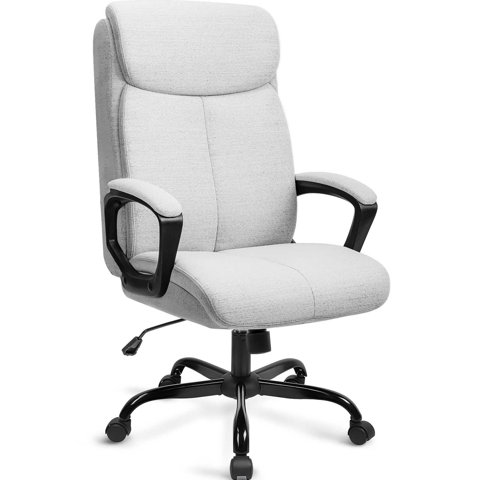 BASETBL Executive Office Chair, Business Choice TUV & EN1335 Standard Ergonomic Computer Desk Chair, Multi-zone Support Skin-friendly Fabric, Adjustable Height Comfy for Home Widen Enlarge (Grey)