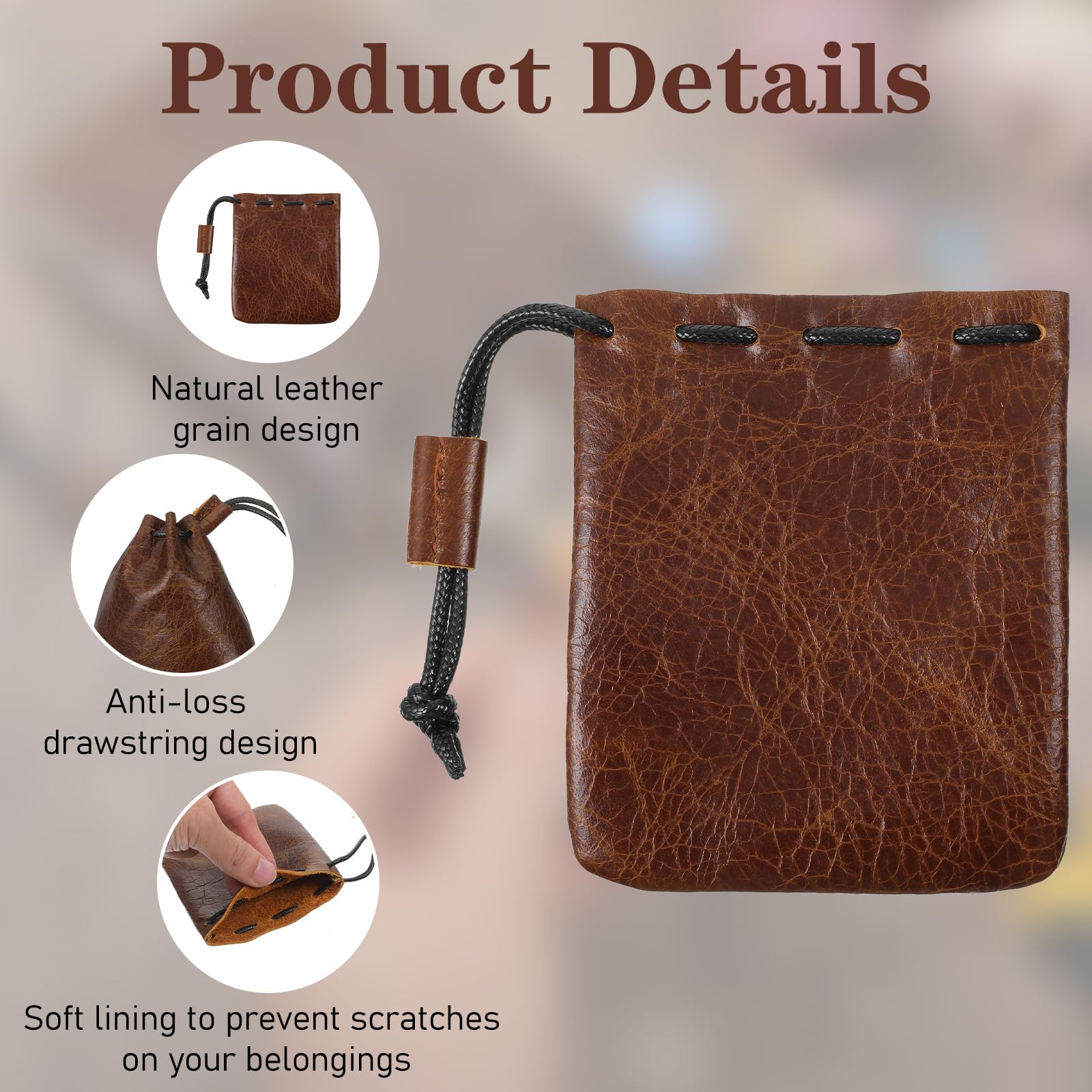 Pochette en cuir de voyage avec Logo personnalisé, pochette portable de rangemen