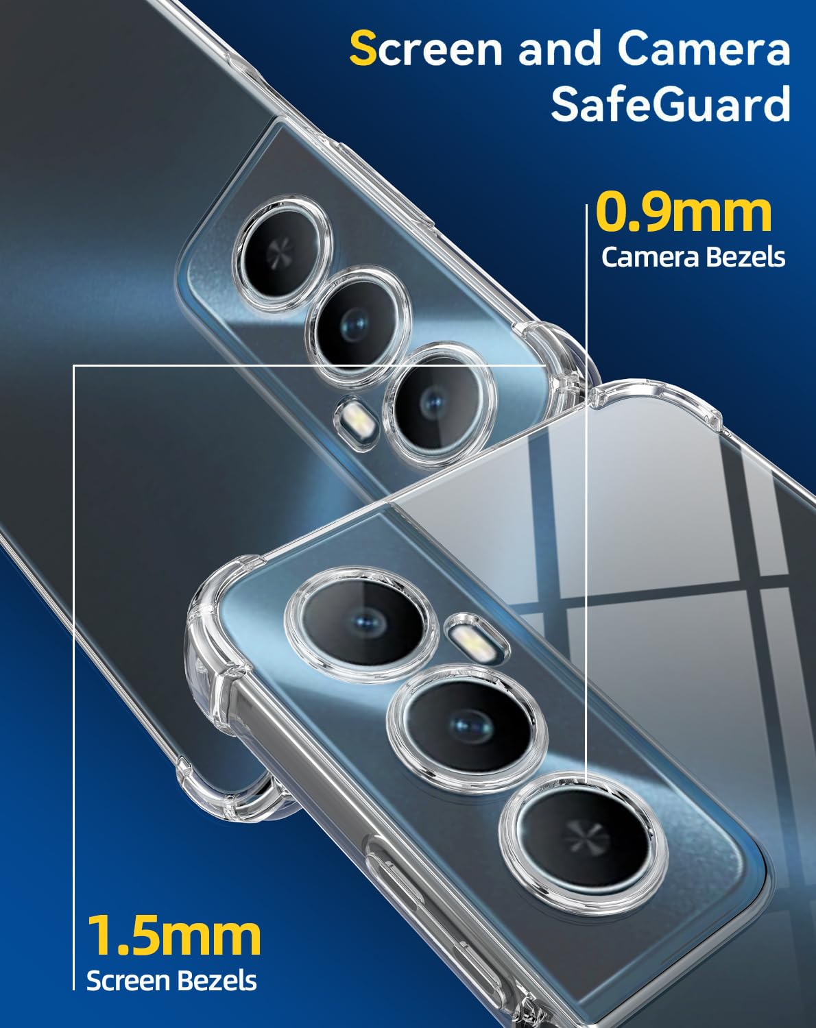 Kit Custodia Morbida + Pellicola Vetro Temperato Per Oppo Realme 5i - Cover Silicone TPU Trasparente E Protezione Schermo HD