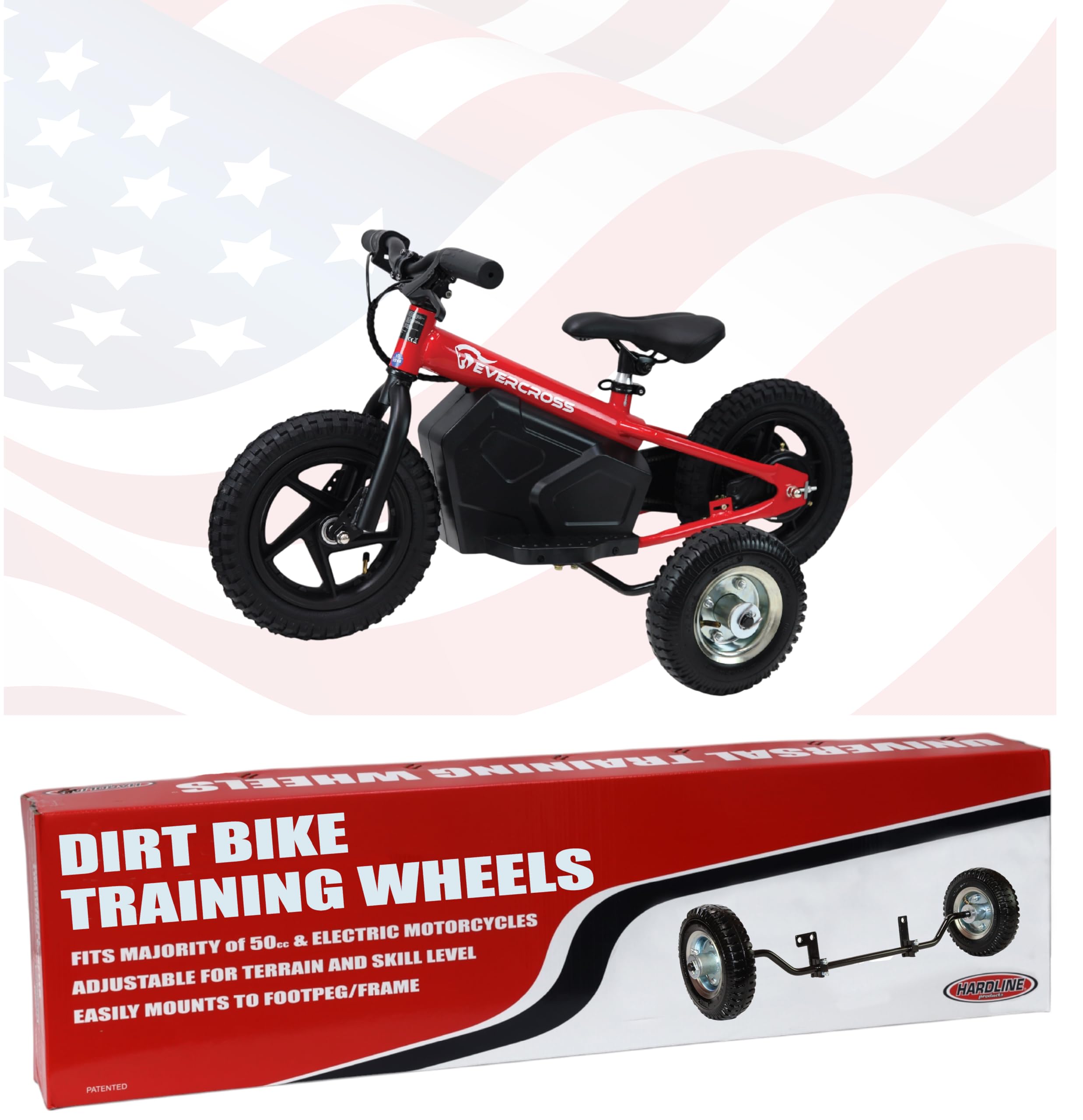 Hardline Products USA Wheels for Tots Training Wheels (Evercross EV06M)