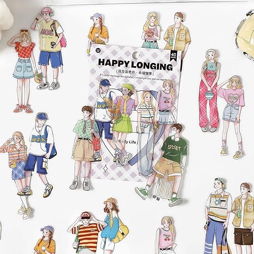 Vista 60 de Alideco 120 calcomanías para álbumes de recortes, manual de personajes, álbumes de recortes, diario de basura, manualidades, decoración de adornos