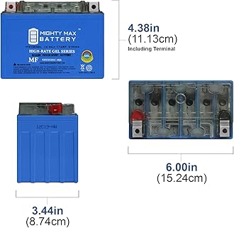 Mighty Max Battery YTZ12S GEL -12 Volt 11 AH, GEL Type, 210 CCA, Rechargeable Maintenance Free SLA AGM Motorcycle Battery
