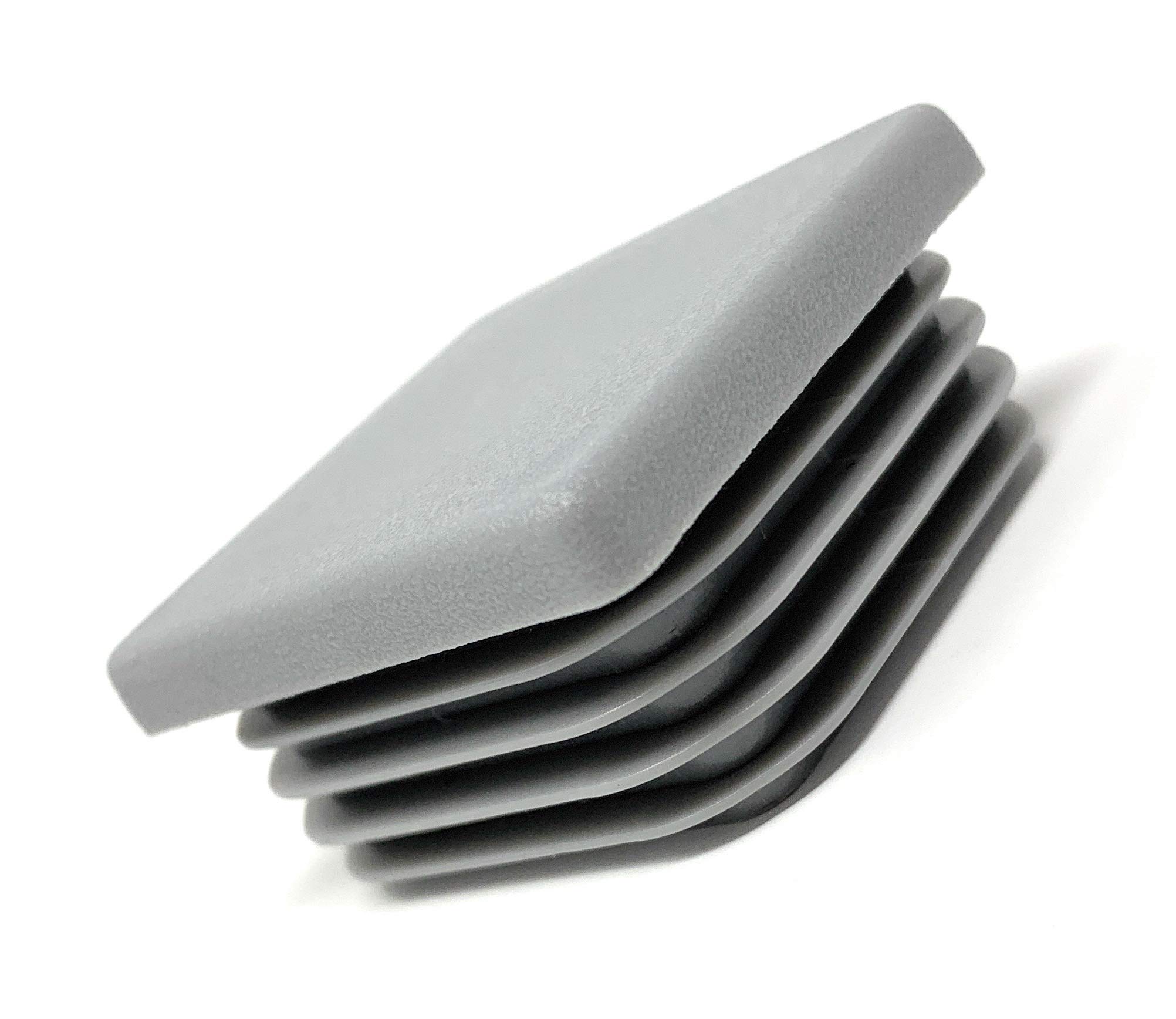 10 tappi a lamelle quadrati, 30 x 30 mm, con lamelle per dimensioni interne 20-25 mm, colore grigio