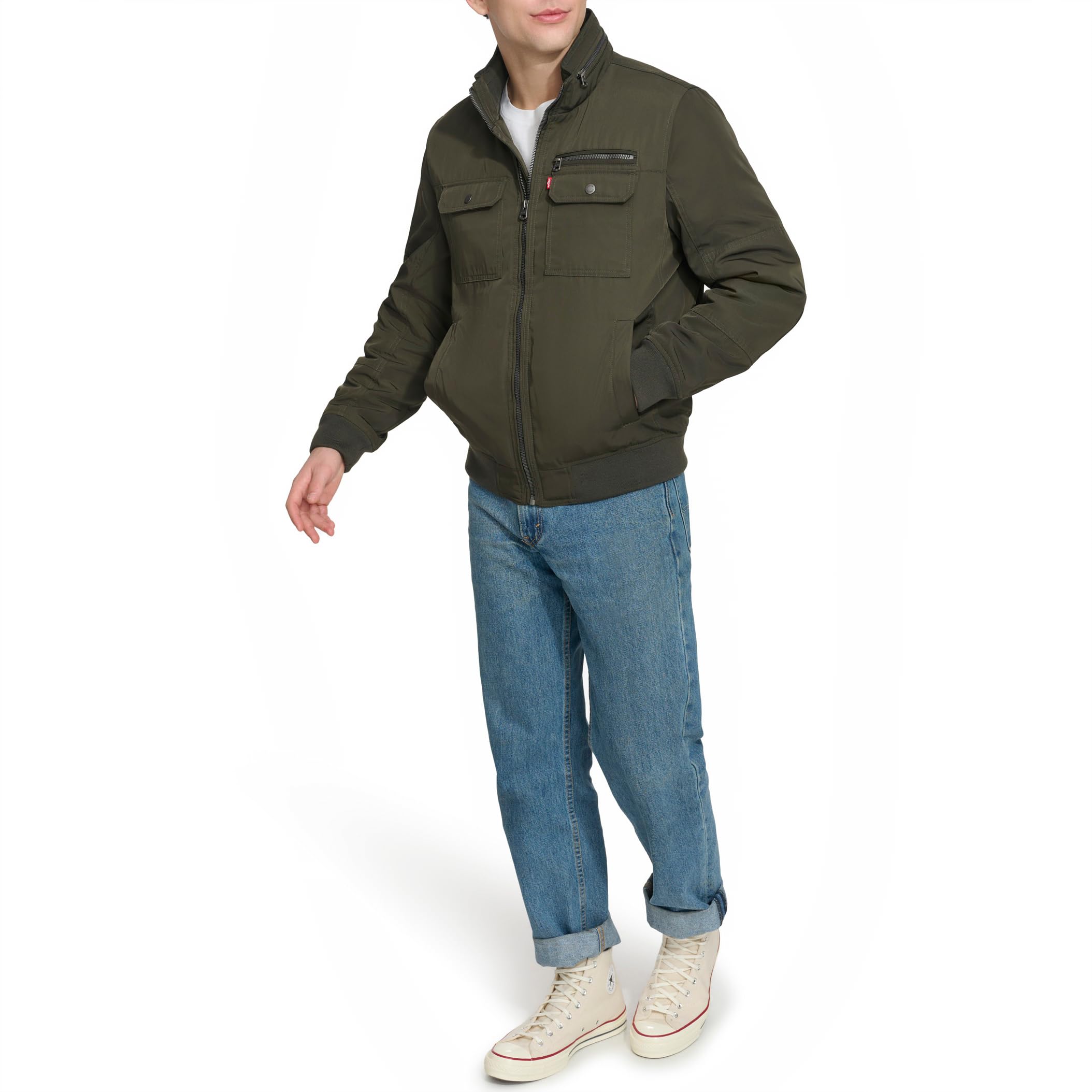 Levi's Herren Stand Collar Utility Bomber Jacke (1er Pack)