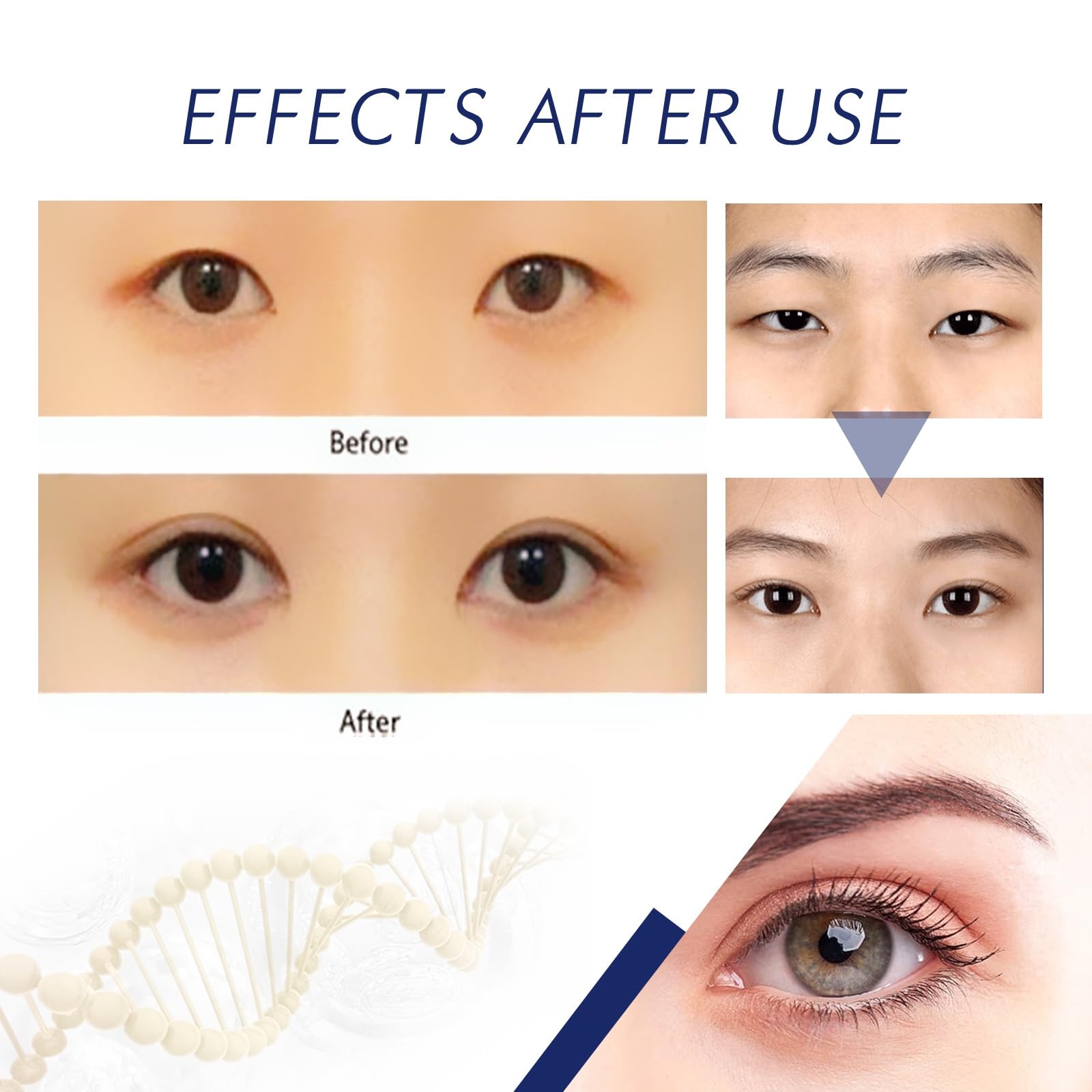2pcs Eyes Big Lifting Eyelid Defining Cream,Double Eyelid Styling Cream,Eyelid Lift Crea/m,Waterproof Invisible Double-Fold Eyelid Crea/m,Long-Lasting Double Eyelid Shaping Balm,Shaping Gel for Eyes - Image 2