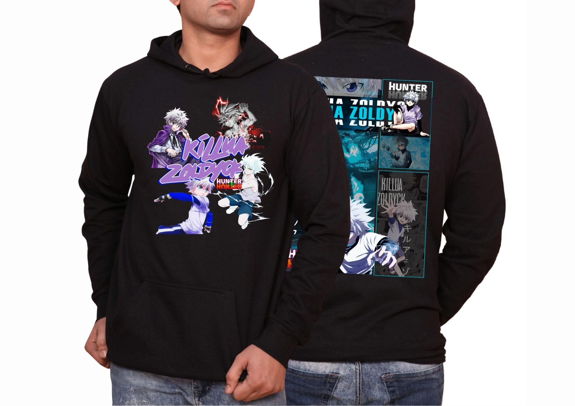 FACTALE Killua from Hunters Printed Unisex Hoodie's for Men & Women-picture-22