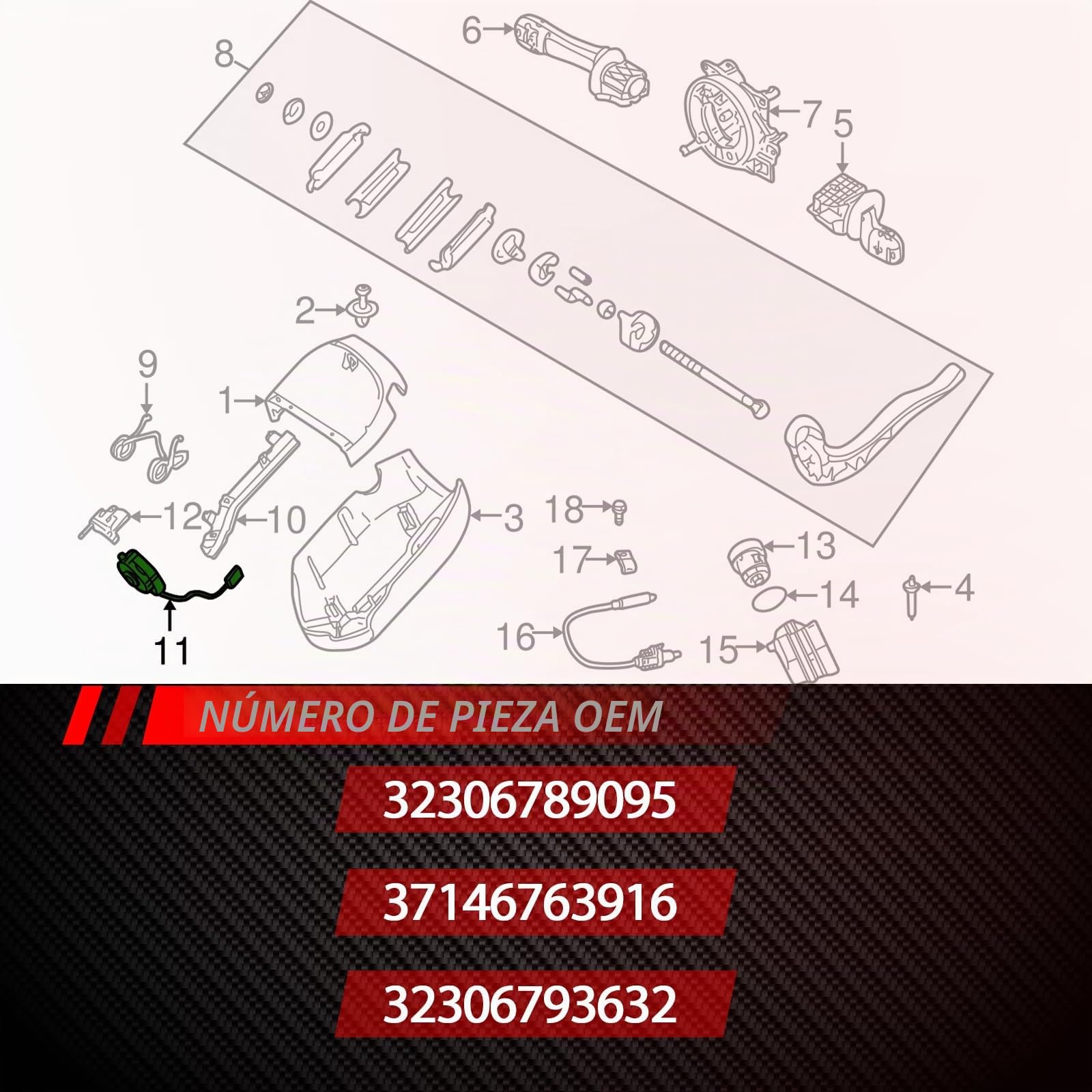 Sensor de ángulo de dirección para BMW E46 E39 E53 X5 E38 Z3 E83 3 5 7 Seri para Mini