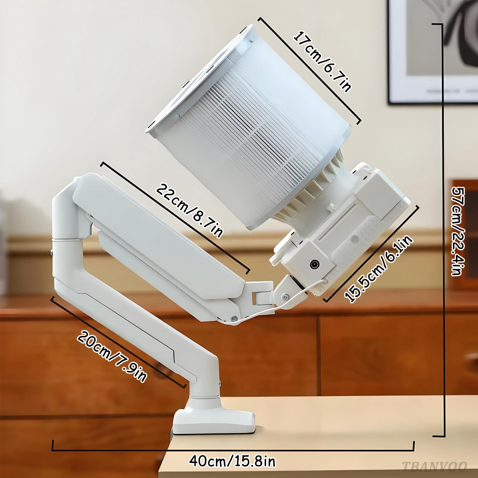 Aspirapolvere per Polvere da Unghie Verticale & Lampada, Angolo della Staffa Regolabile 360° con LED Dimmerabile, Design Compatto per Principianti e Professionisti