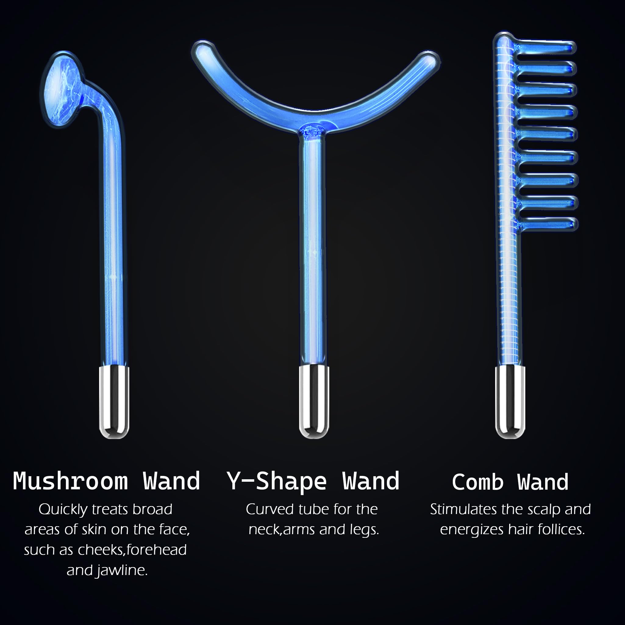 Asta ad alta frequenza, 6 neon argon ad alta frequenza Hf asta portatile ad alta frequenza rassodamento della pelle acne spot rughe rimozione occhi gonfi, cura del corpo, massaggiatore viso