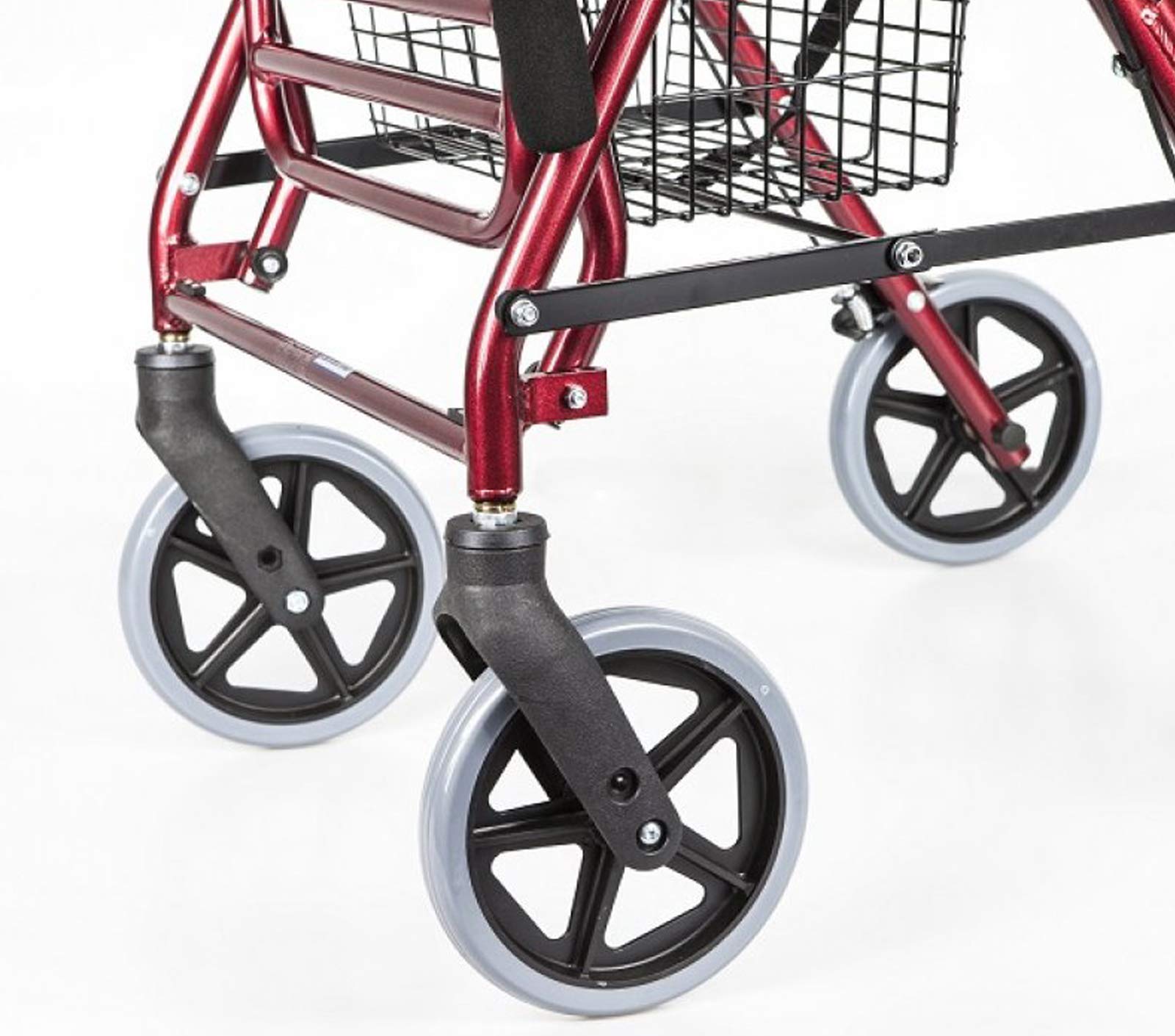 Antar AT51018 Alluminio Camminatore con Basket 9.40 kg, Rosso