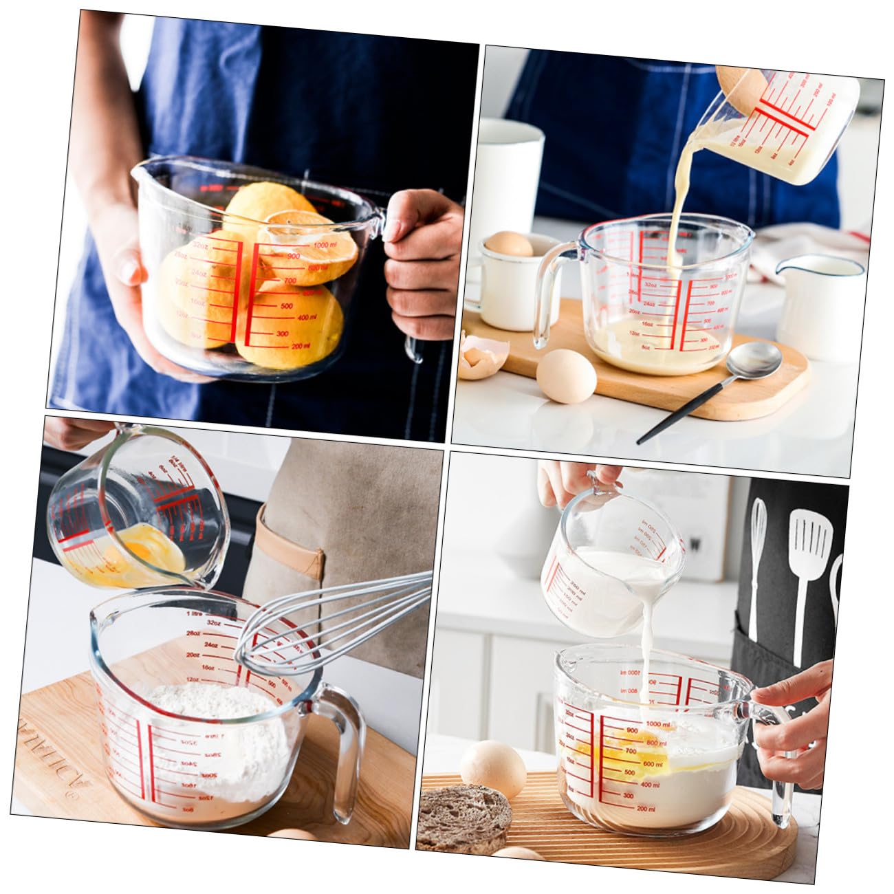 Beaupretty Tasse à Mesurer Graduation Précise en Verre Trempé Transparent 1pc Résistante la Chaleur pour Usage Domestique et Pâtisserie