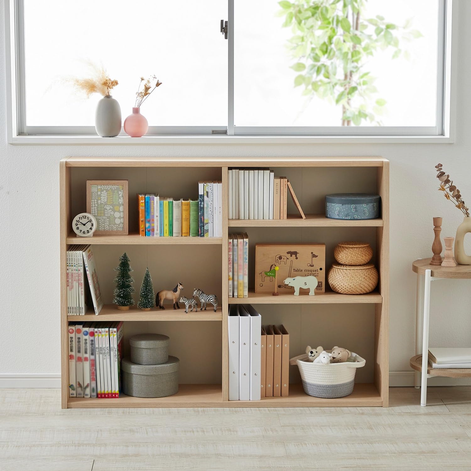 早いもの勝ち！新品ベルメゾン　本棚 Amazon.co.jp: [ベルメゾン] 本棚 棚板 可動 腰高 斜め 本棚