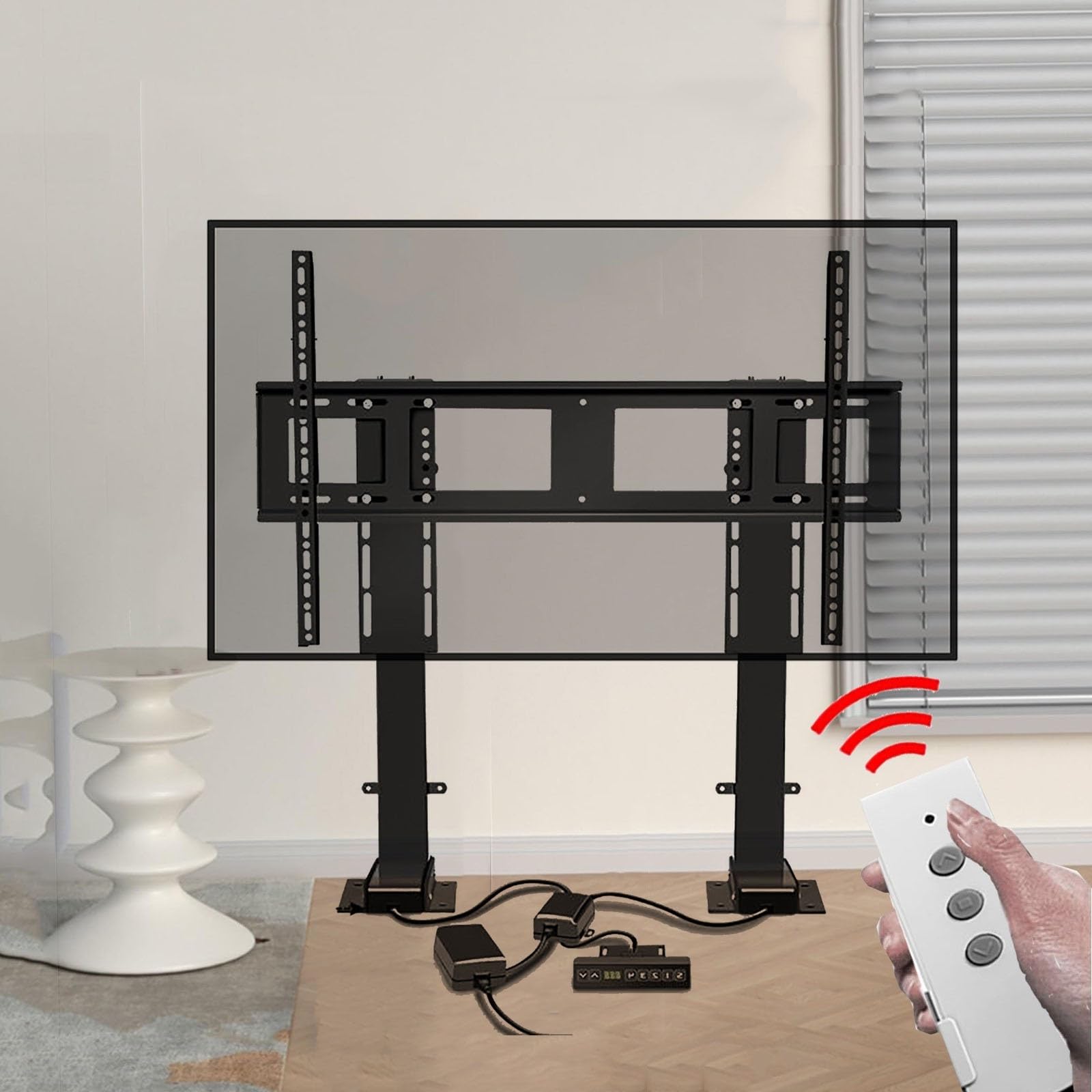 Support mural electrique pour televiseur LCD pied telescopique motorise