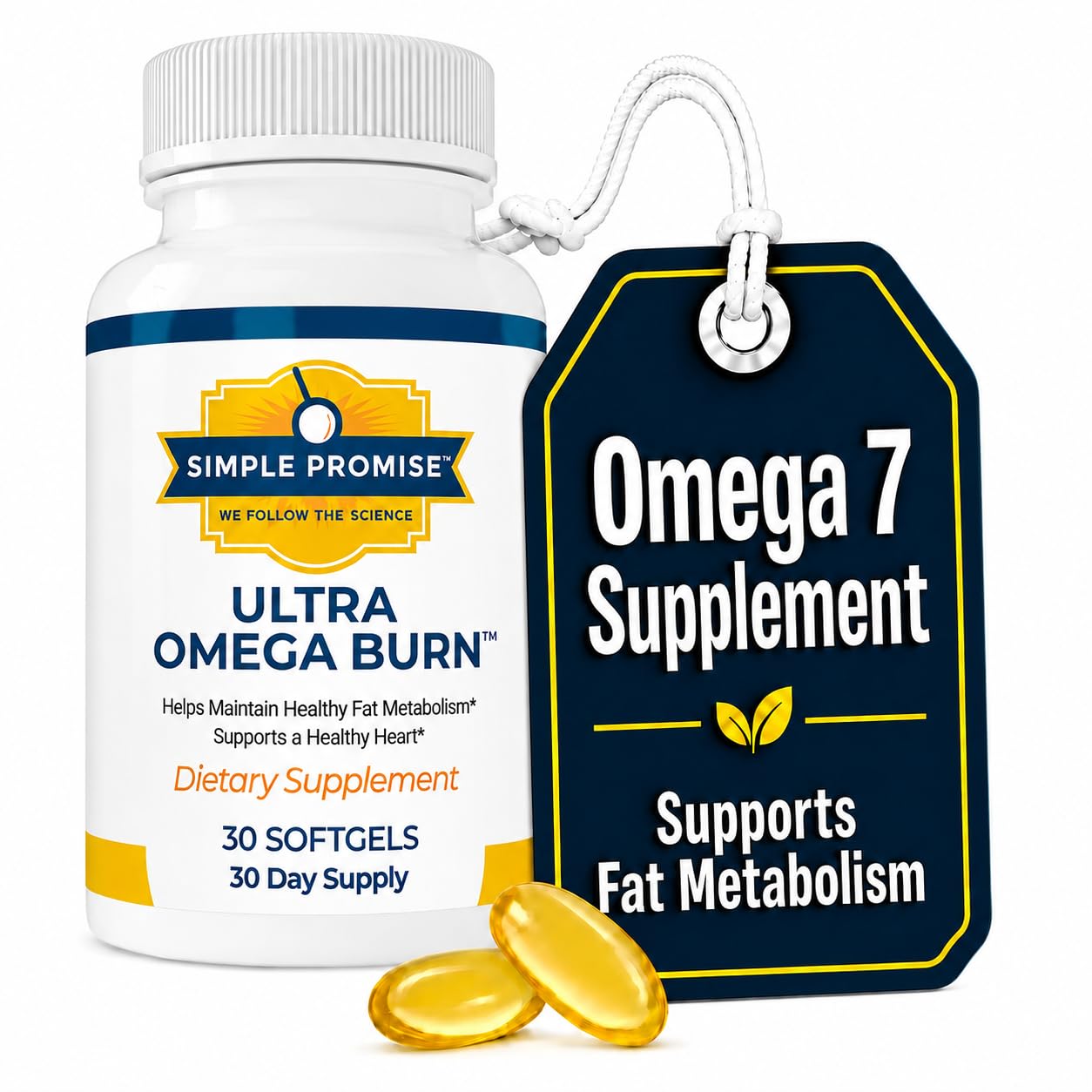 Ultra Omega Burn - Omega-7 Softgels for Women and Men - Palmitoleic Acid