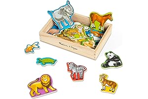 Melissa & Doug Wooden Animal Magnets for Toddlers