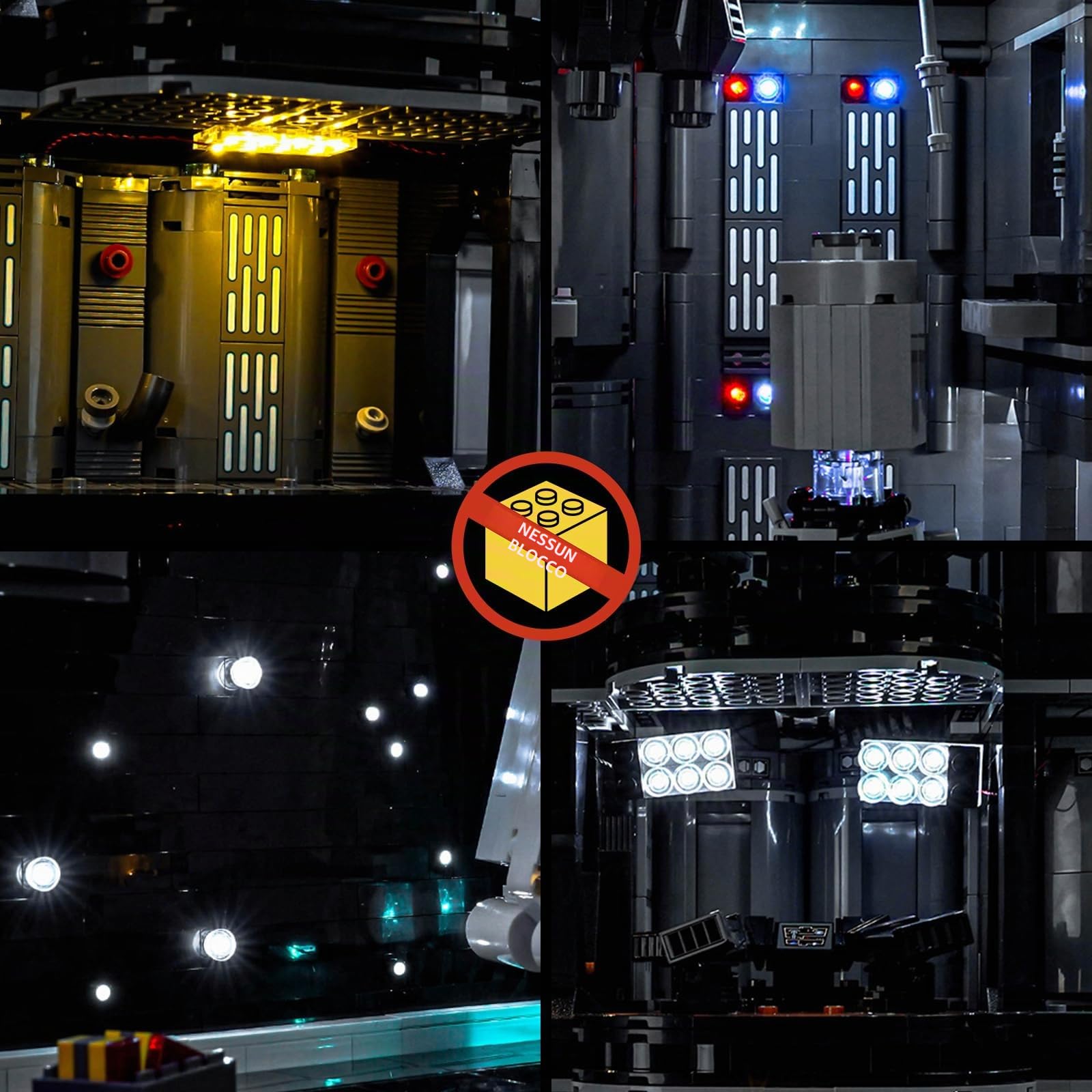 BrickBling set di luci a LED compatibile con Lego 75419 Death Star (senza modello), kit di luci decorative compatibile con Lego Death Star Giocattolo creativo