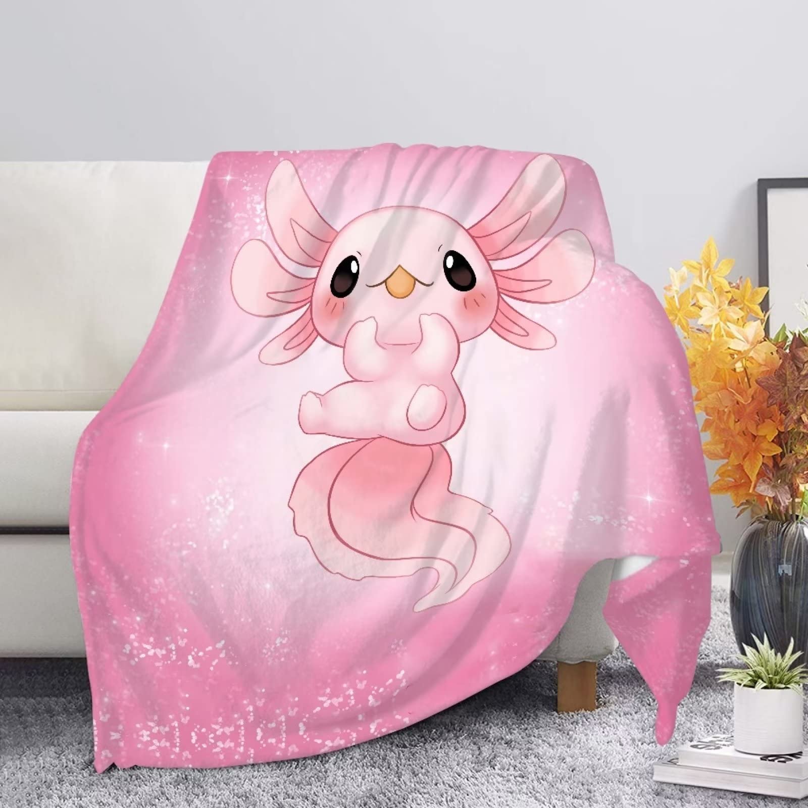 Amazon.com: AFPANQZ Cute Cartoon Axolotl Plush Throw Blankets Home Sofa Bed  Warm Cozy Fleece Blankets Winter Keep Warm Blankets for Kids Adults Soft  Flannel Blankets Pink44.8 x60 : Home u0026 Kitchen