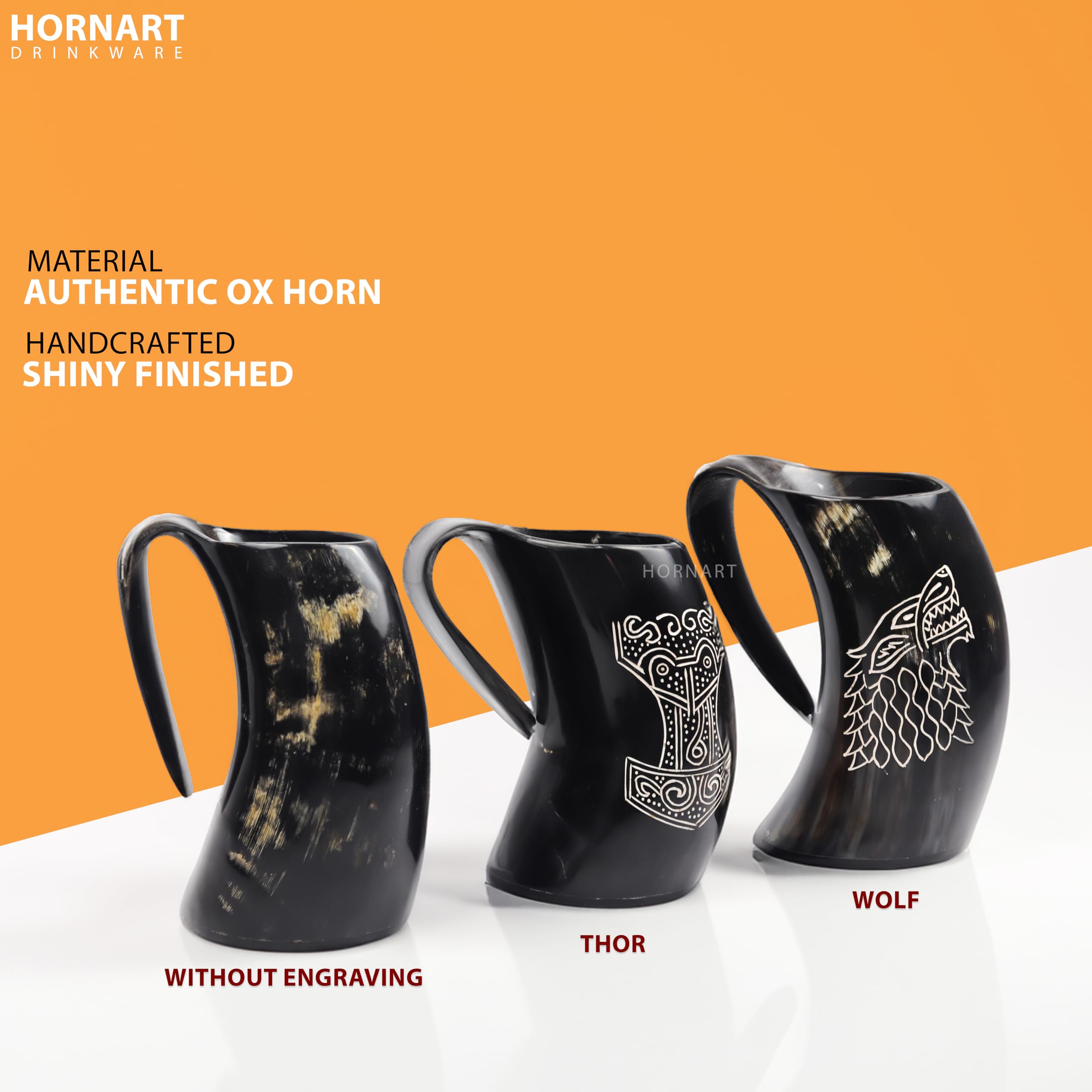 Viking Drinking Horn Mug Set With Shot Glass & Bottle Opener - Handmade Ox Horn Stein For Beer, Whiskey, Coffee - View #10
