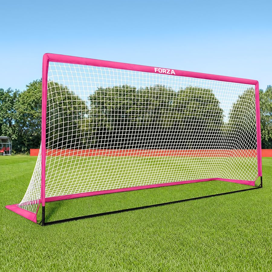 FORZA Square Pop-Up Football Goal [6 Sizes] (Pink, 12ft x 6ft, Pair of Goals) — image 1