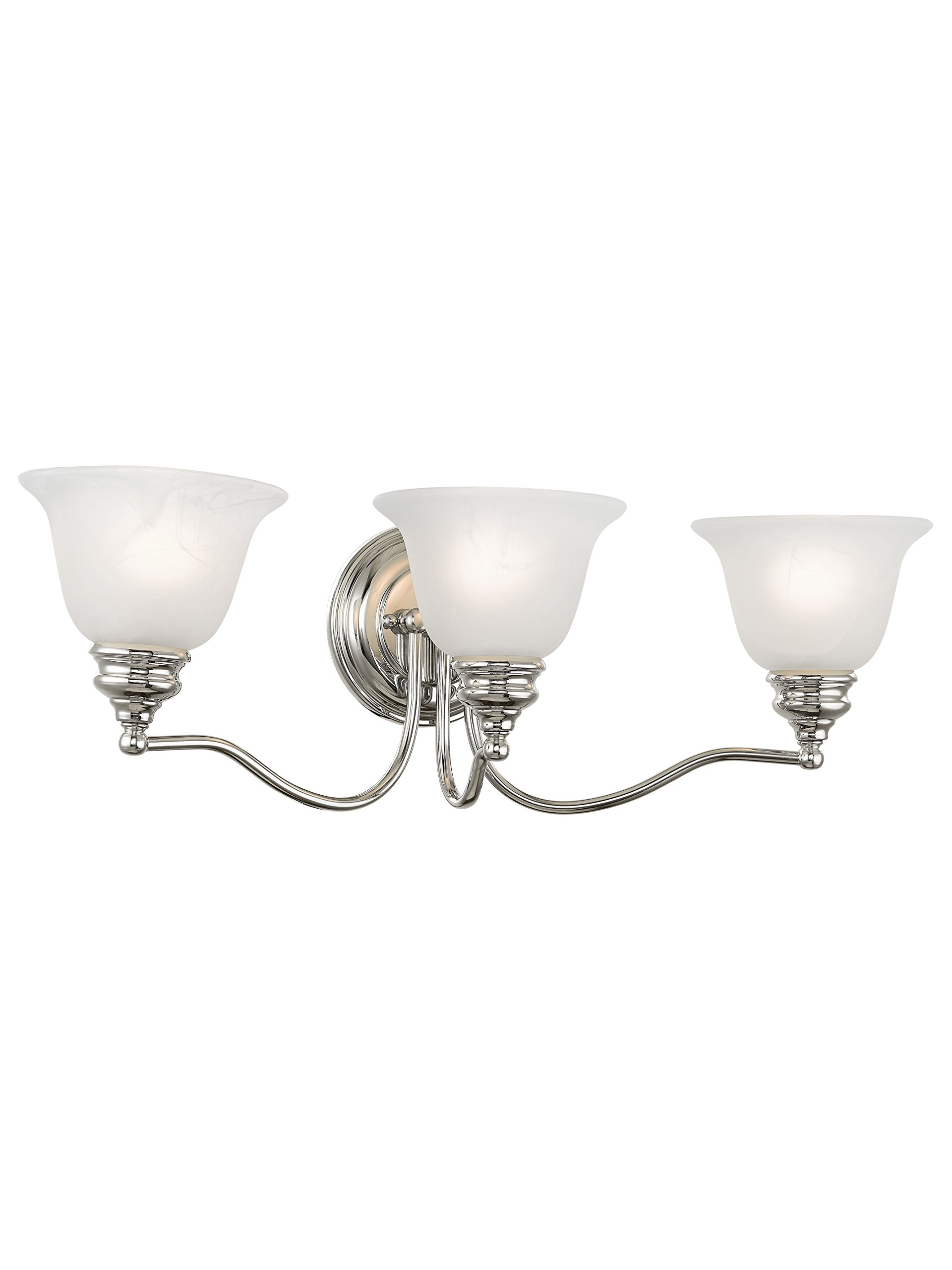 Livex Lighting 18173-08 Bennington 3 Light 23.5 Inch Natural Brass Vanity Sconce Wall Light