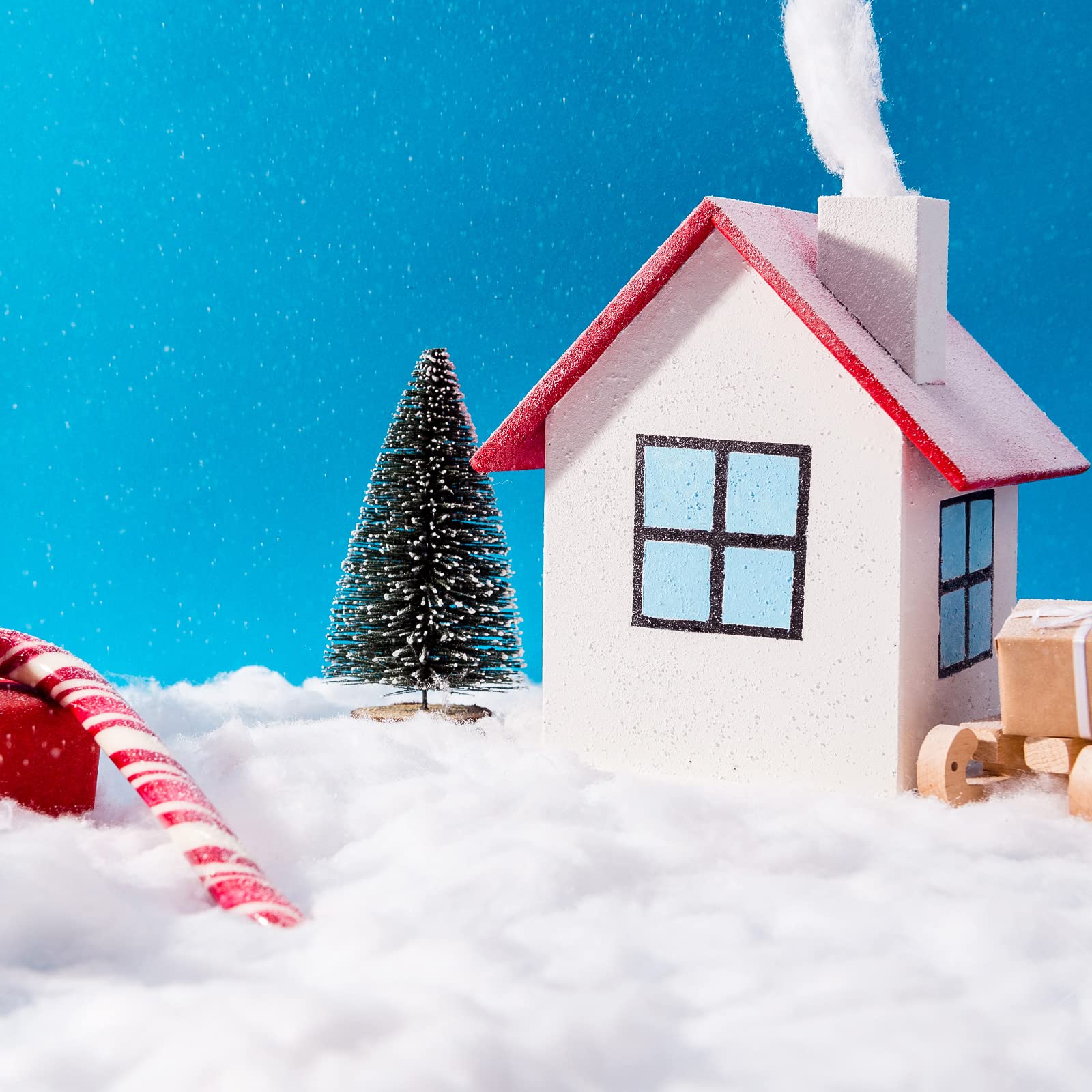 Hestya Neve Finta Natalizia Neve Artificiale per Decorazioni Soffice e Candido di Decorazioni per Albero di Natale Invernale di Un Villaggio Natalizio(2 Pacchi,150 x 200 cm)
