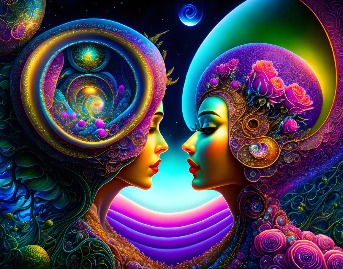 Affiche sur toile 58x90 cm Fantasy Blooming Lovers SERENDIPITP sans cadre - 4
