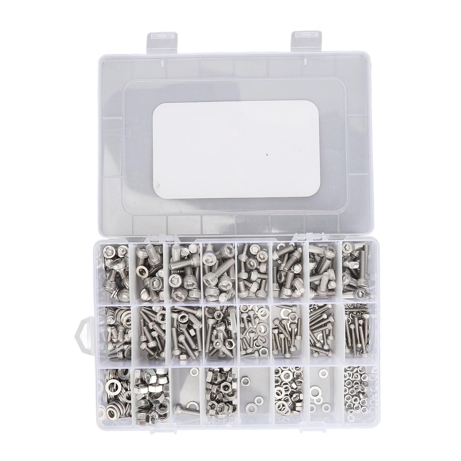 Kit d'assortiment d'écrous et de boulons de 520 pièces, Kit d'assortiment de vis M3 M4 M5 M6, boulons à tête hexagonale, écrous, rondelles plates