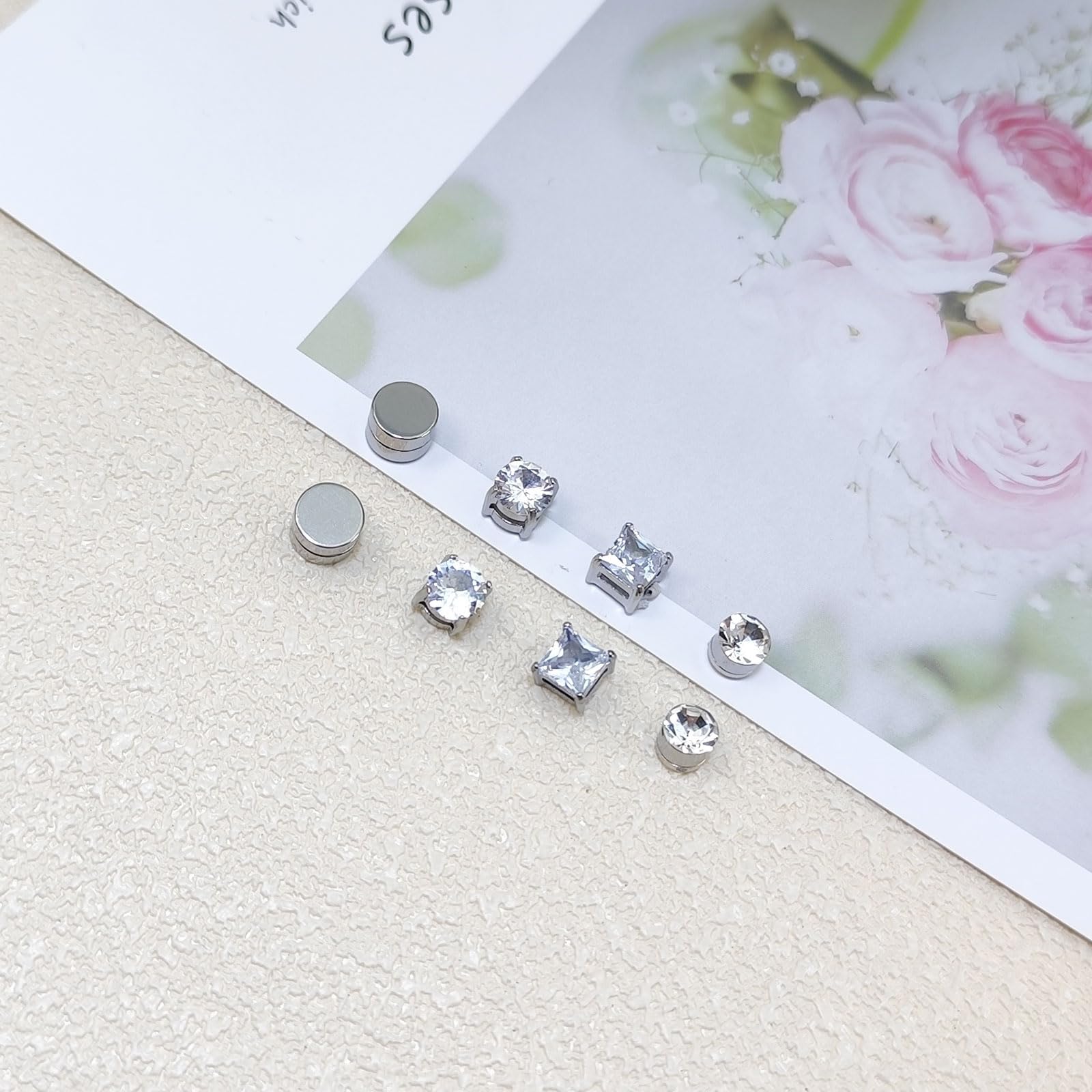Pendiente Magnético Mujeres Hombres Pendiente Falso No Piercing Clip en Imán Joyería Acero Inoxidable