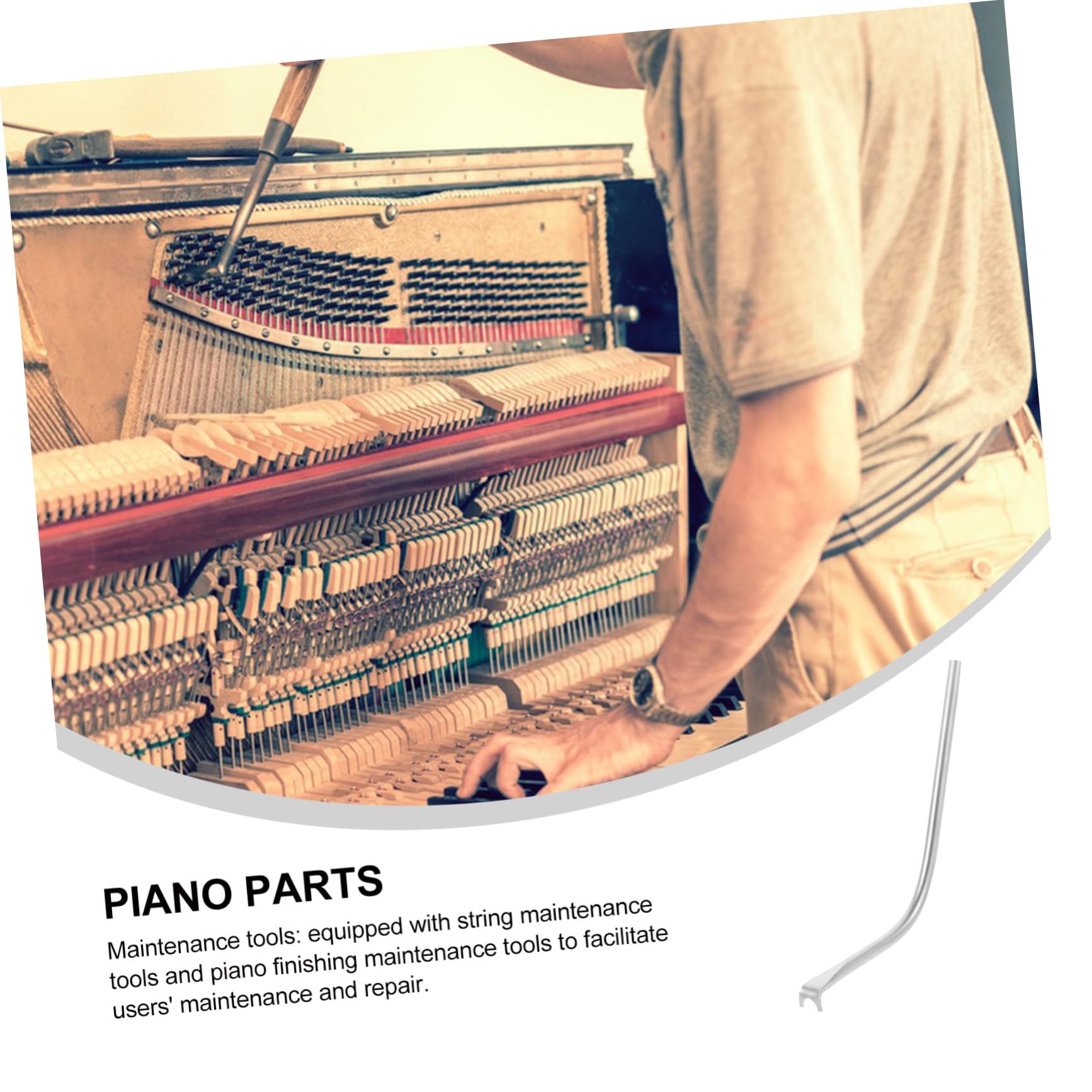 BESTonZON 4 Uds Cuerda De Piano Gancho De Cuerda Herramientas De Reparación De Piano Herramientas Especiales De Piano Herramienta De Reparación De Instrumentos Herramientas De Mantenimiento