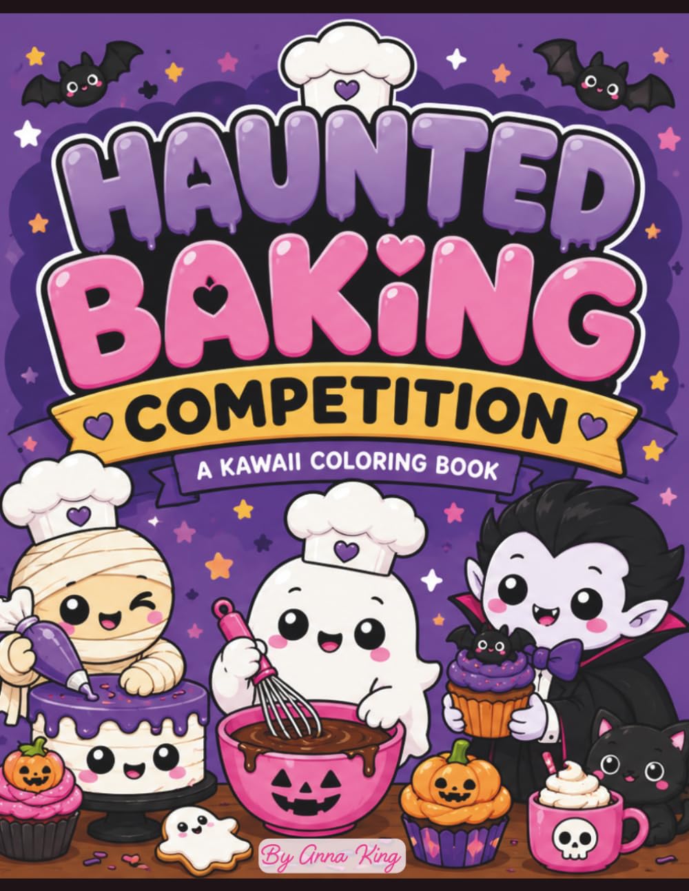 Haunted Baking Show: 30 Cute & Spooky Coloring Pages of Monster Cakes, Ghostly Cupcakes, and Creepy Kitchen Fun