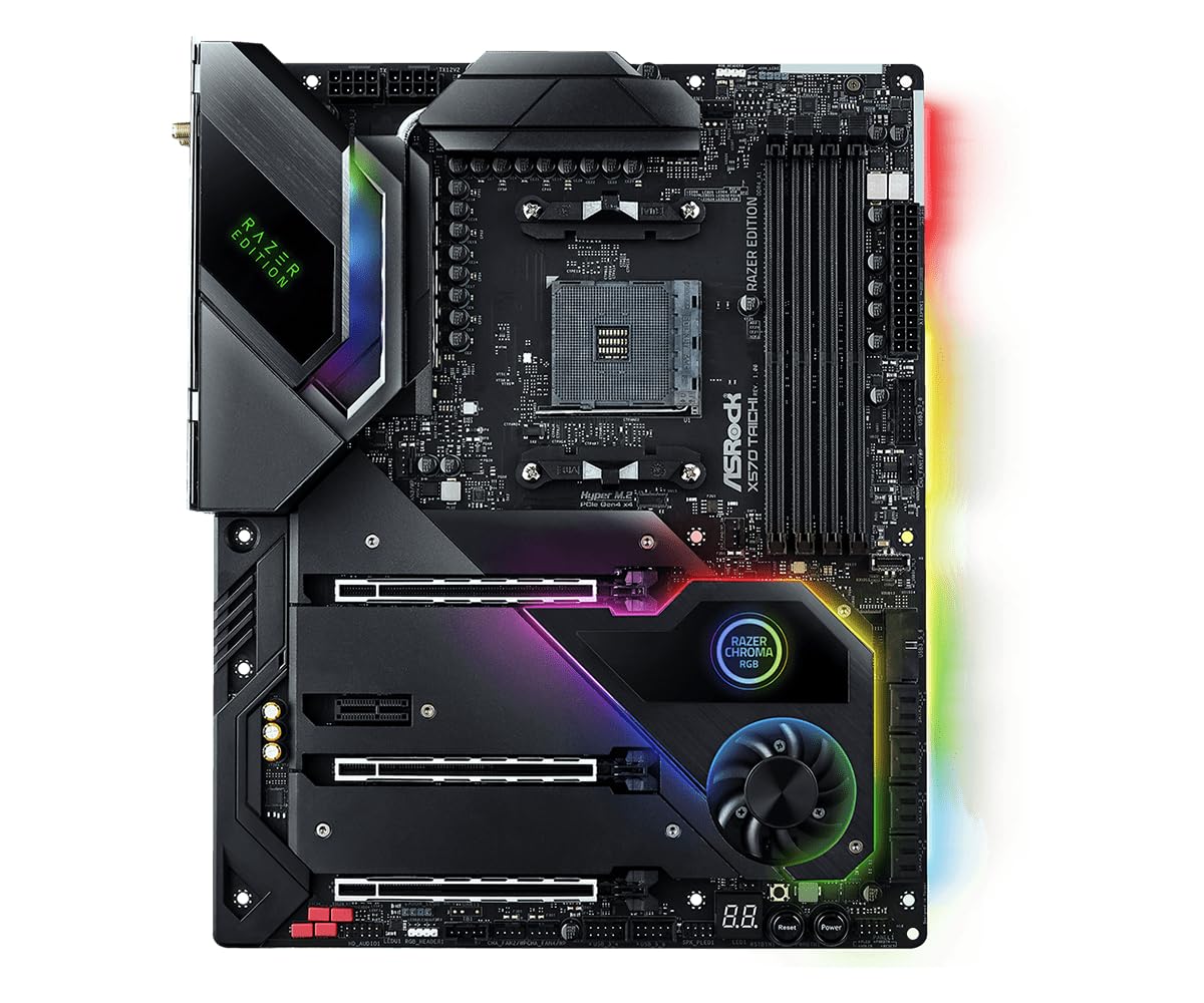 ASRock Placa mãe X570 Taichi Razer Edition compatível com AMD