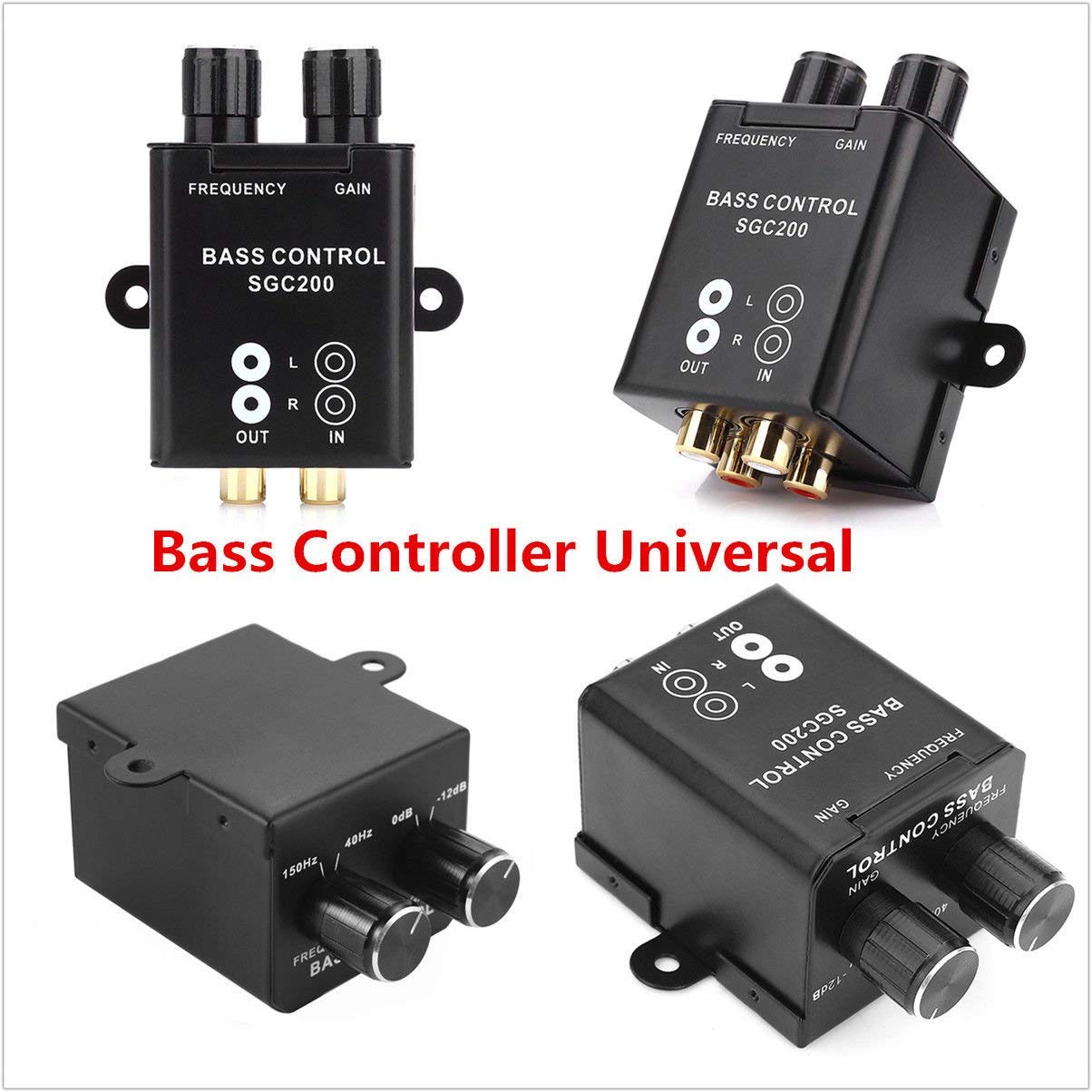 MANHONG Universal Car Remote Amplifier Subwoofer Equalizer Crossover Bass Controller, 2 Channels, Part Number 23455, Frequency 150Hz - 40Hz, Gain 0db to -12db