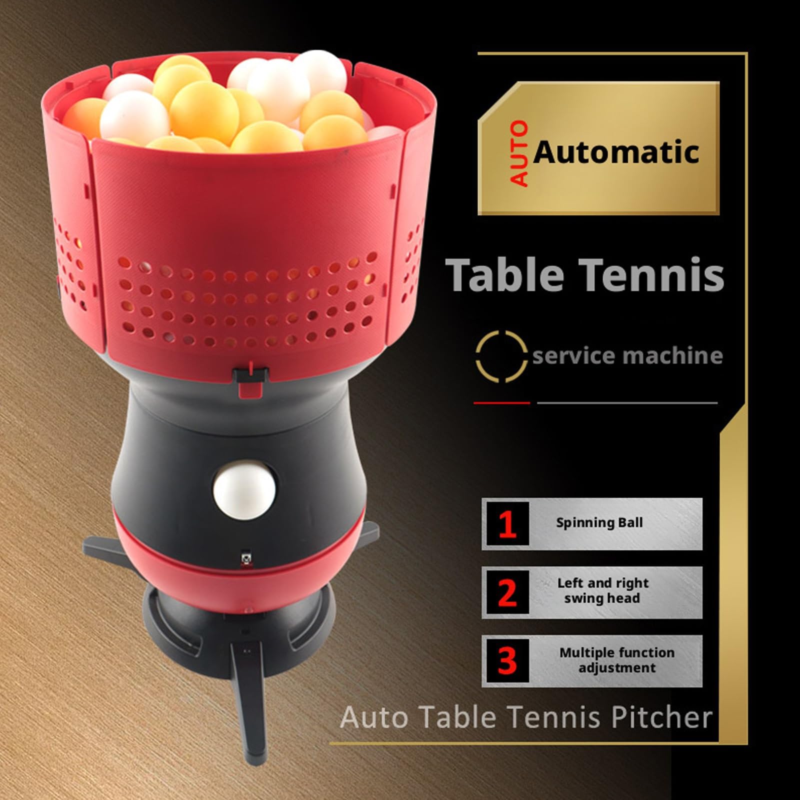 Generico Robot da Pong, Portatile con Telecomando Wireless