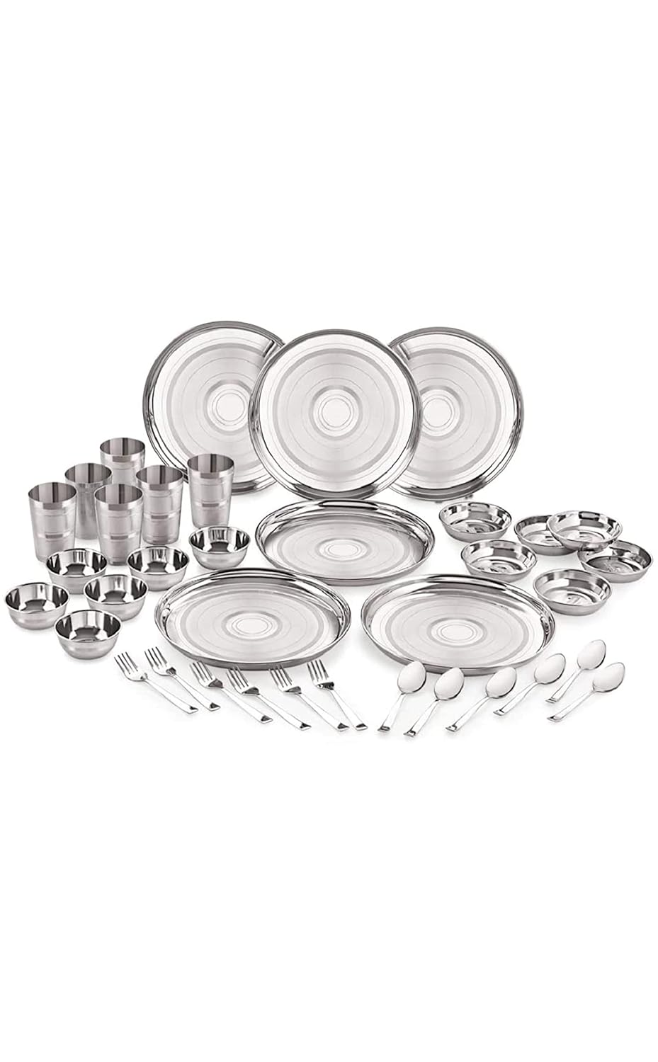 KM Dinner Set Pack of 36 Piece Stainless Steel Dinner Set Amazon.in
