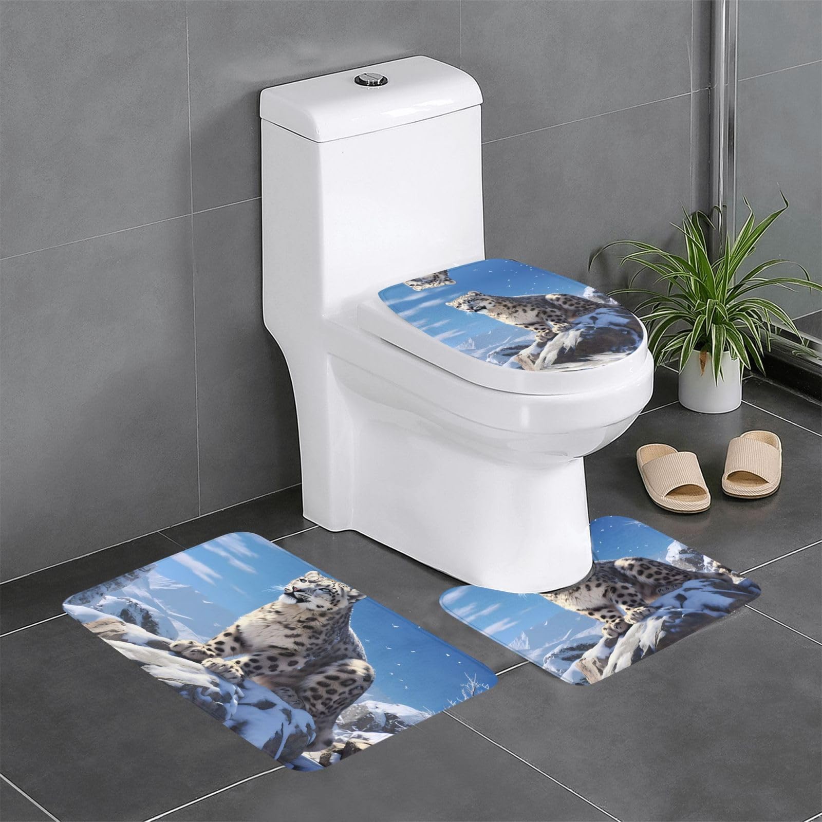 Tapis de salle de bain antidérapant : lot de 3 pièces confortables pour sécuriser la douche.