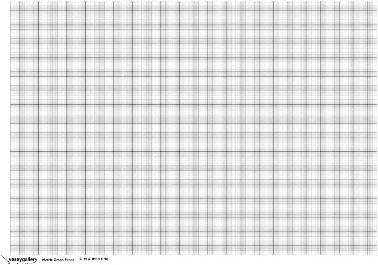 XL Metric Graph Paper. 2 Sheets 2, 10, 20mm Grid. Sheet Size AO Overall Grid Size 79 x 108cm. 130gsm Paper.