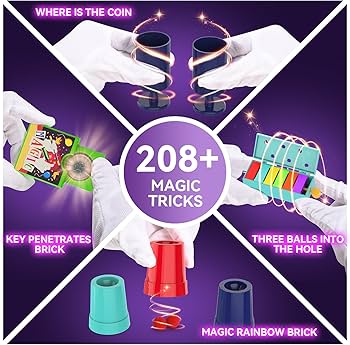 Amazon.com: Nicella Magic Kit - 208+Magic Tricks for Kids Age 6-8