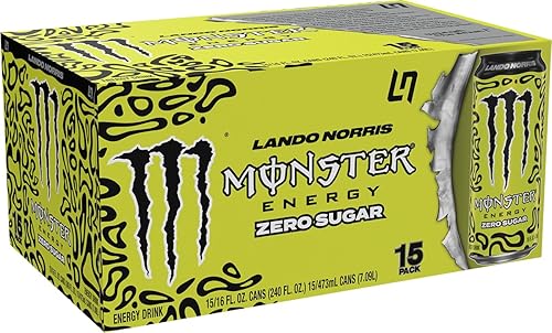 Miniatura 2 de Monster Energy Lando Norris, bebida energética sin azúcar, 16 onzas (paquete de 15)