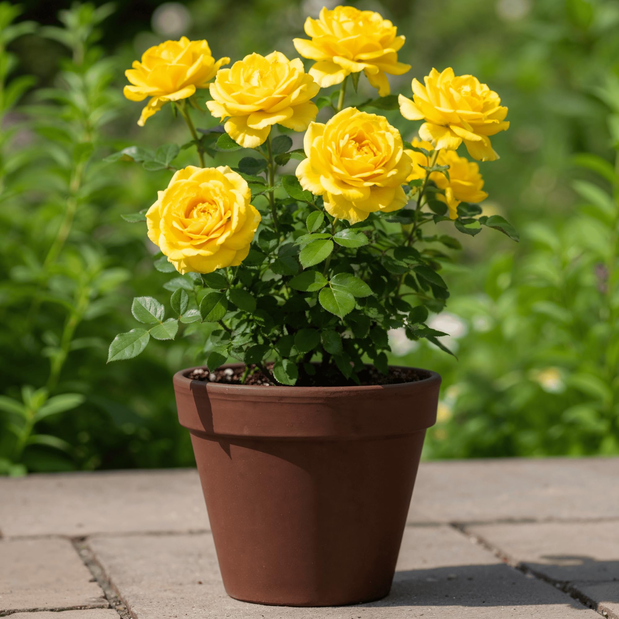Rosen Pflanzen Gelb - 1 Pflanze - Stauden Winterhart Mehrjährig - Duftende Echte Rosen aus Holland - für Garten und Topf (keine Samen, nicht künstlich)