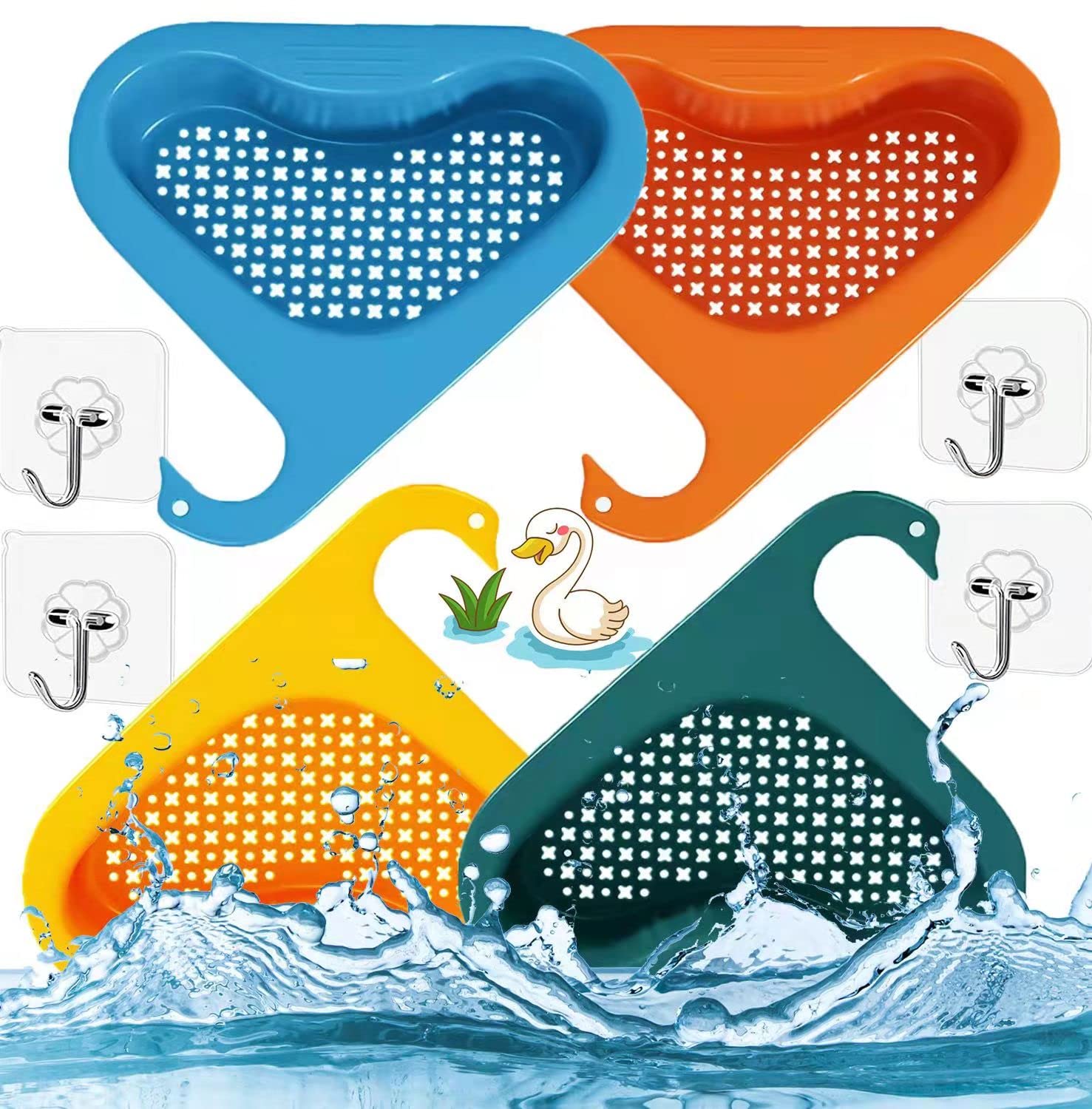 Buy Swan Drain Basket for Kitchen Sink With Transparent Hook Kitchen