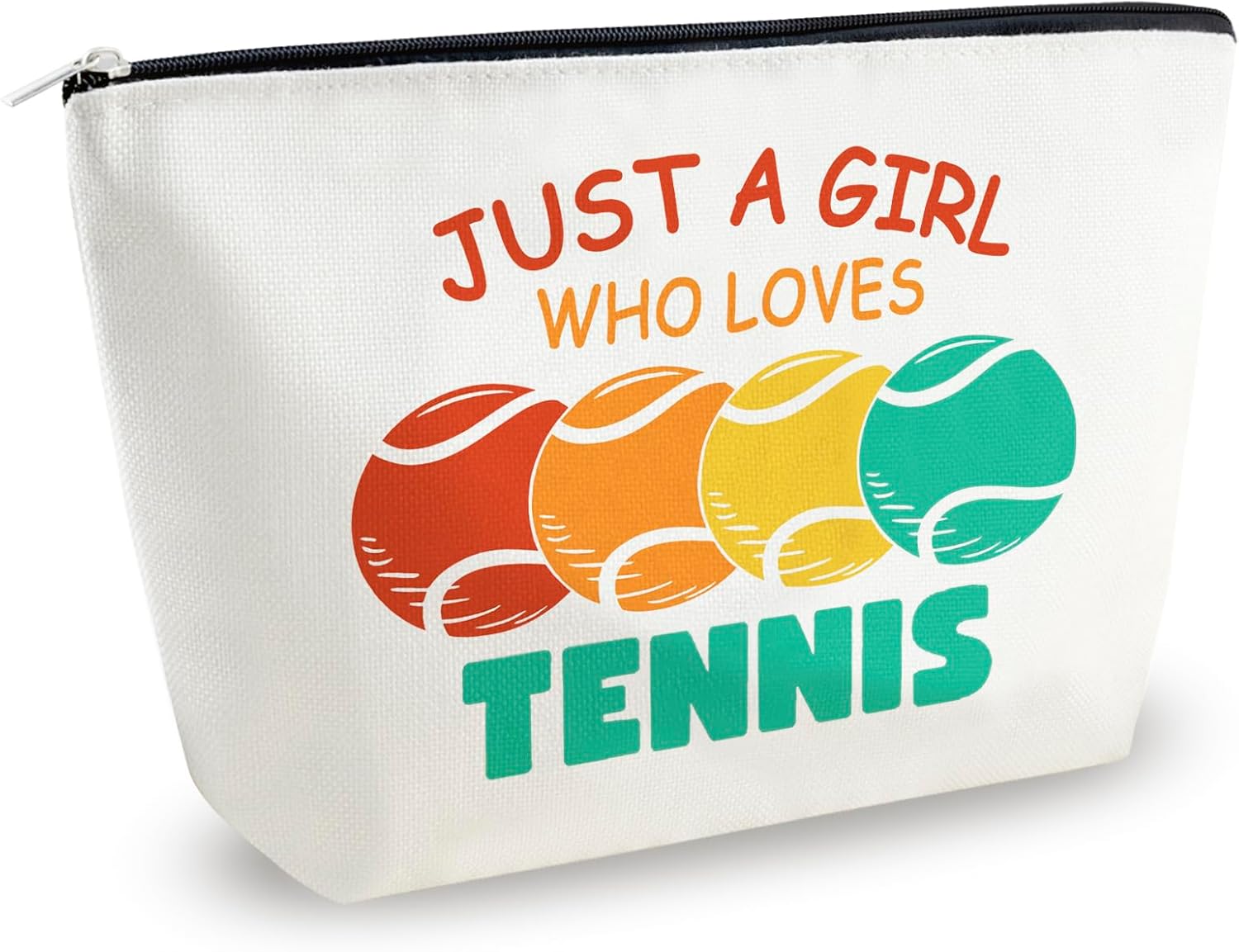 Tennis Stocking Stuffers for Tennis Players Lovers Players Birthday Gift for Coach Best Friend Sister Makeup Bag for Team Players Coaches Stuff Accessories Travel Toiletry Bag with Zipper