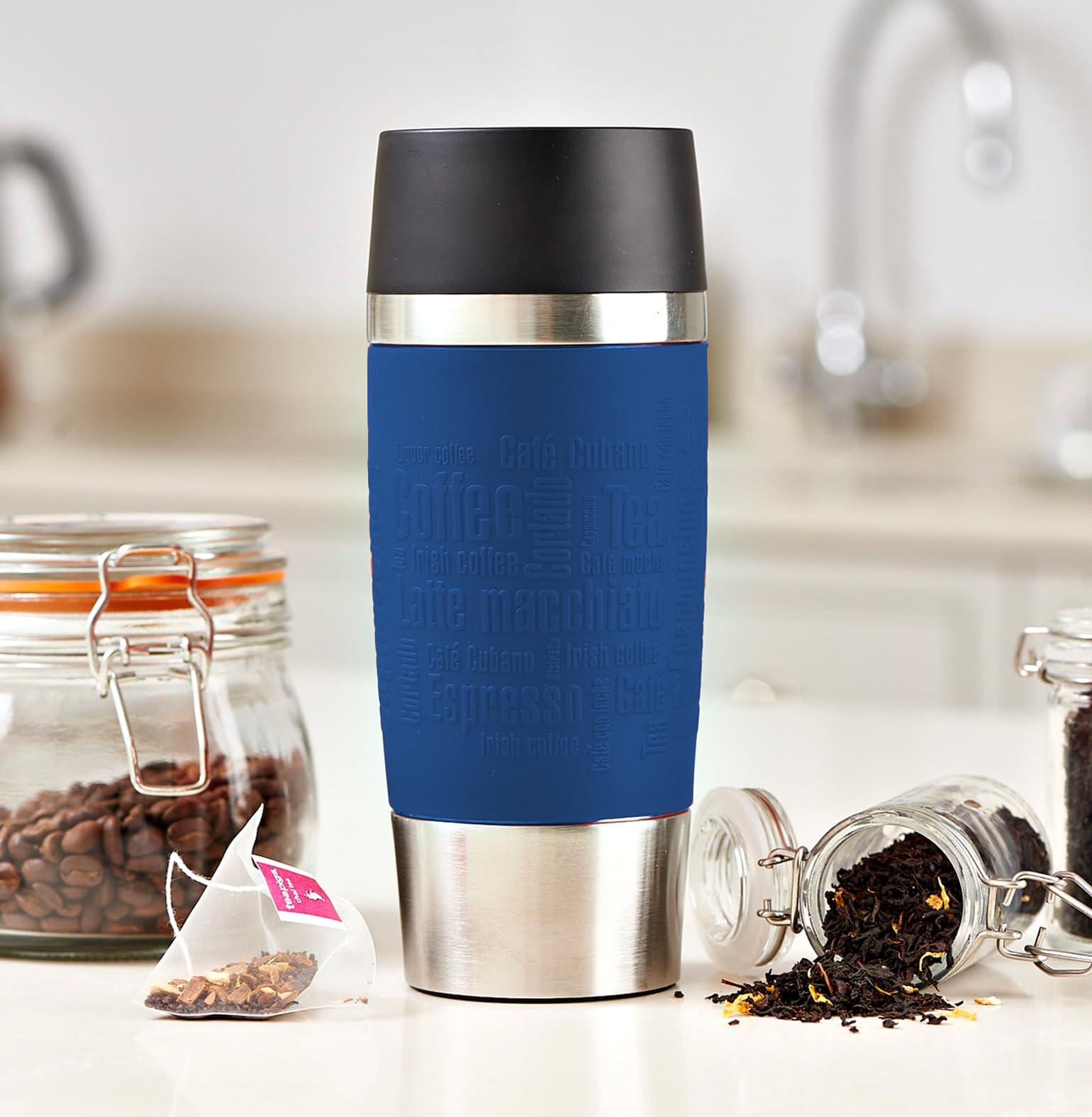 EMSA Travel Mug, Classic Thermobecher, 0,36 L, Doppelwandige Vakuumisolierung, 4 Std. heiß, 8 Std. kalt, 360° Trinken… – Ansicht 10