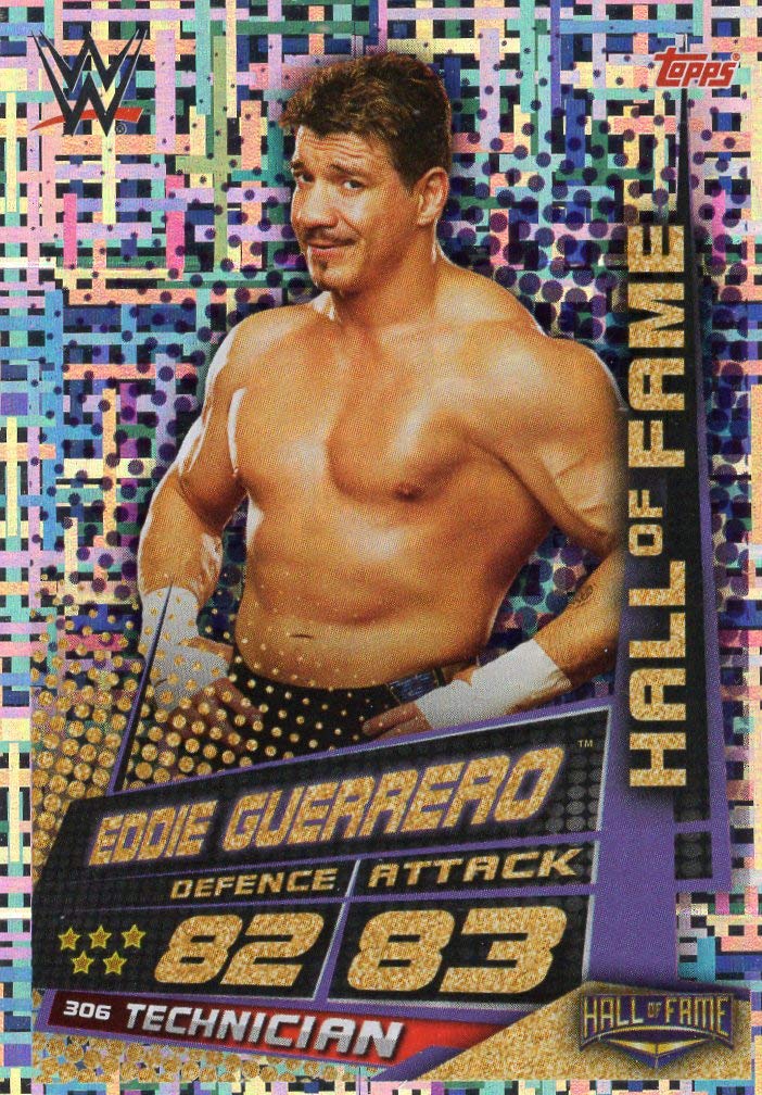 SLAM ATTAX UNIVERSEEDDIE GUERRERO WWE HALL OF FAME TRADING CARD - WRESTLING
